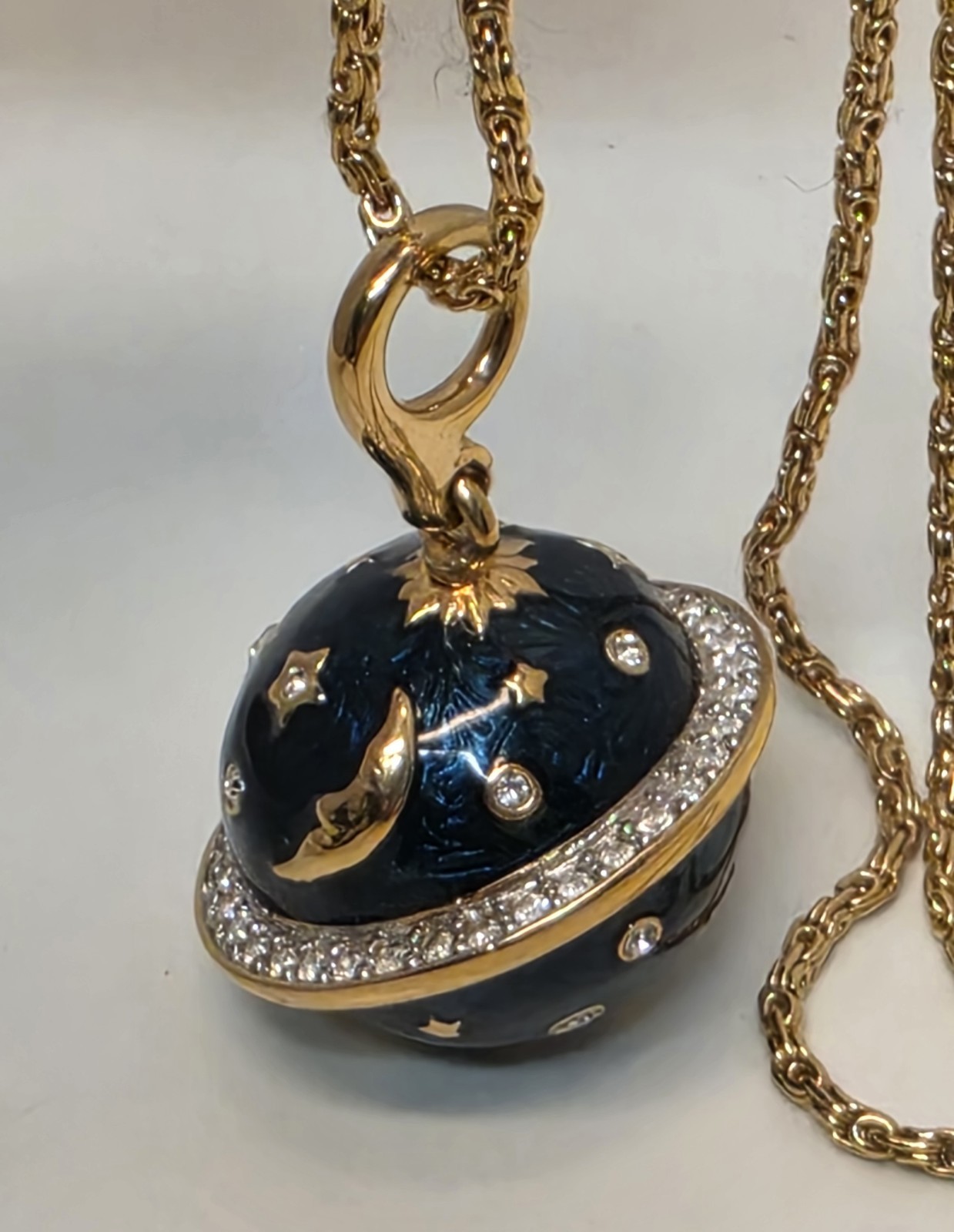 1980s Swarovski Celestial 4 Pc Set Necklace Brooch Earrings Star Moon Saturn HTF
