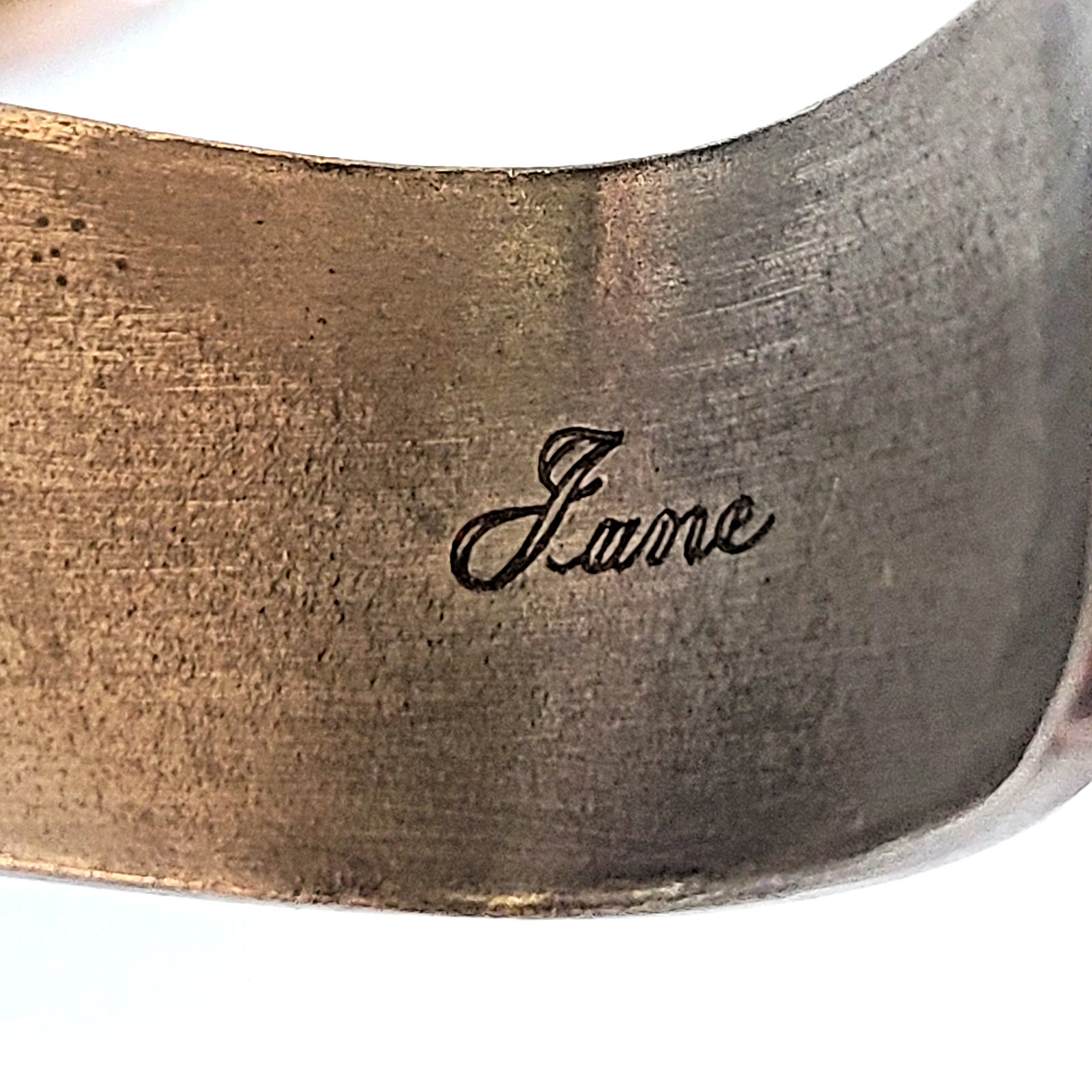Vintage SALISBURY PEWTER CUFF BRACELET Flower of the Month JUNE ROSES BEAUTIFUL