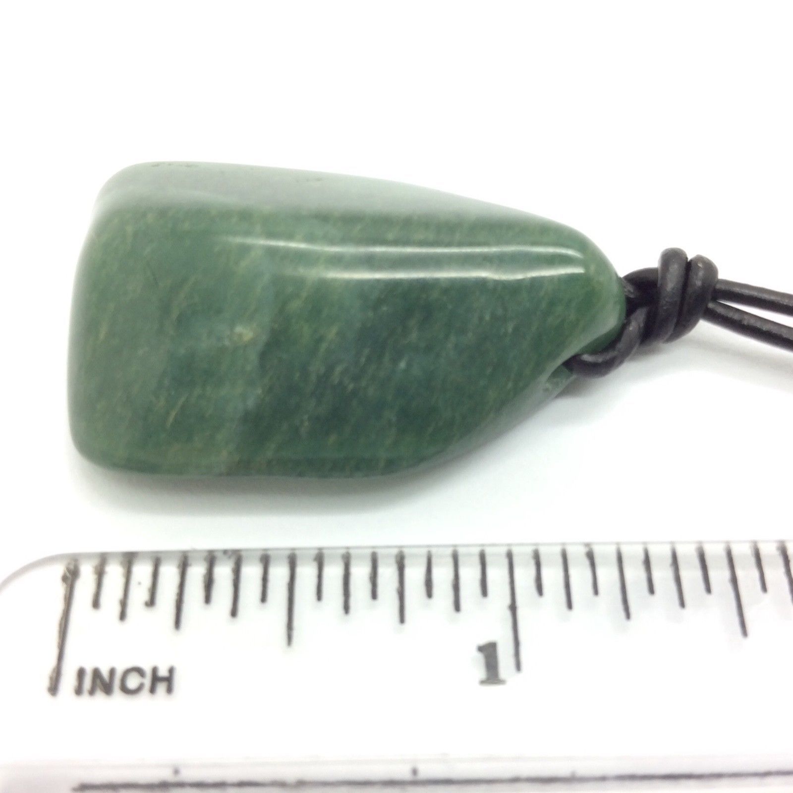 Guatemala Jadeite Jade Pendant Green Polish Motagua River Gem Stone Necklace #42
