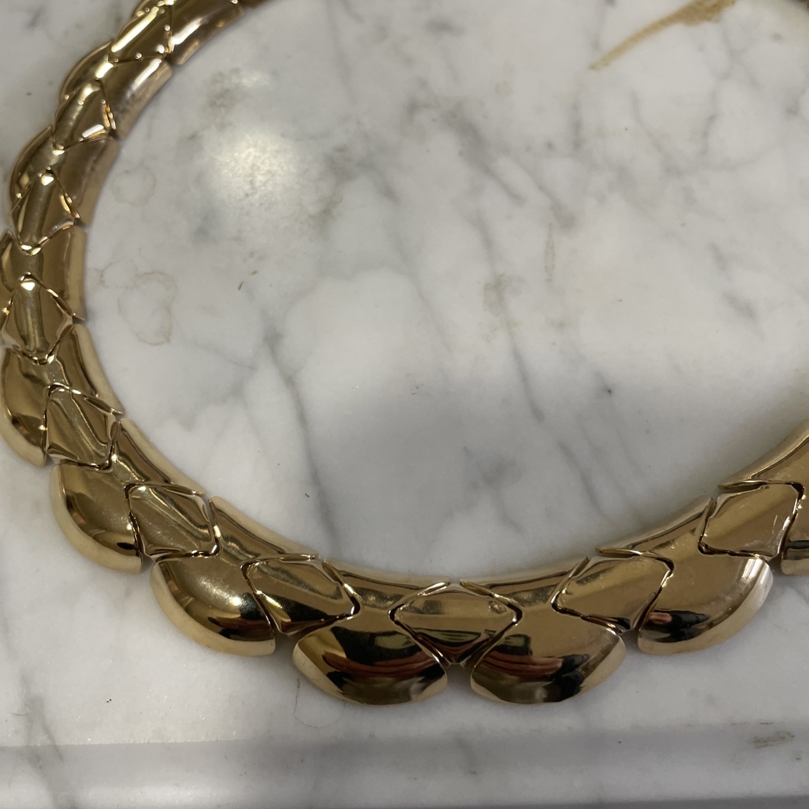 VTG New Gold Plated 17 Mm 18” Link Neck Awesome