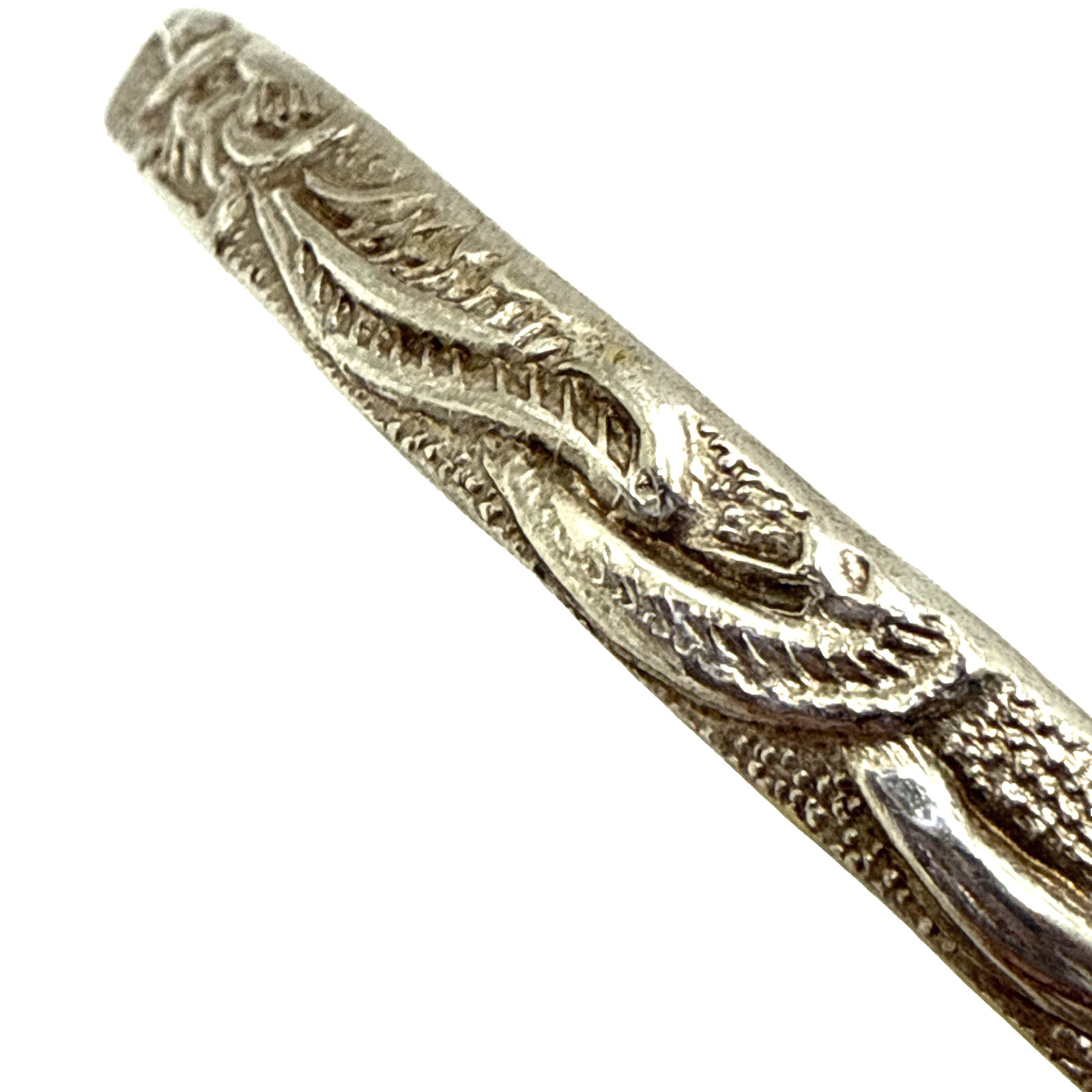 Vintage Mexican Sterling Silver 925 Bangle Bracelet Ornate Design 19g Large 9″