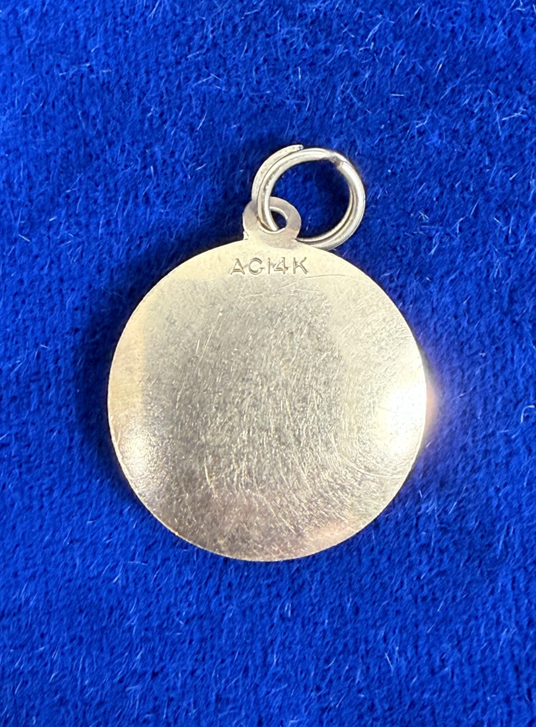 Vintage 14k Yellow Gold Happy Anniversary Charm Pearl and Gemstone