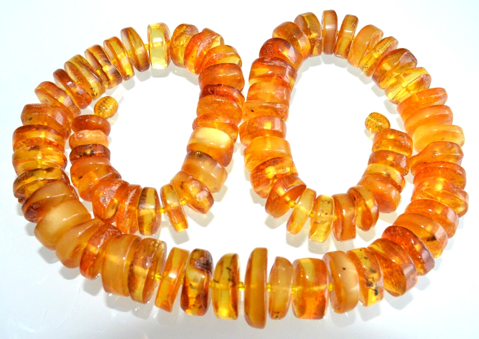 76gr RUSSIAN SOVIET BALTIC AMBER BEAD NECKLACE 琥珀 BRACELET STONE PENDANT EARRING