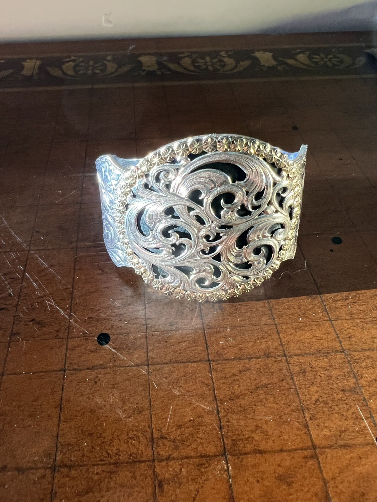Montana Silversmiths Tri-Color Western Cuff Bracelet Silver