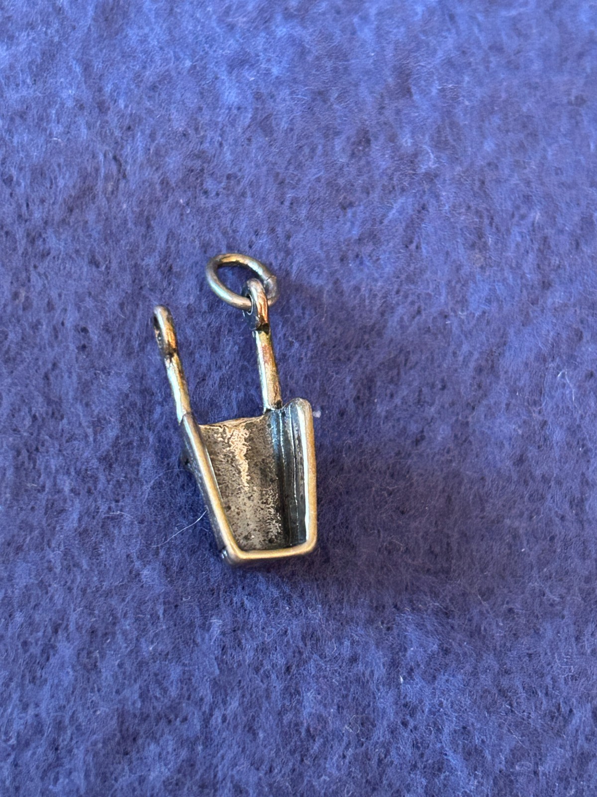 Vtg 3D Sterling Silver Charm Pendant Wheelbarrow 1.8 Grams Moving wheel