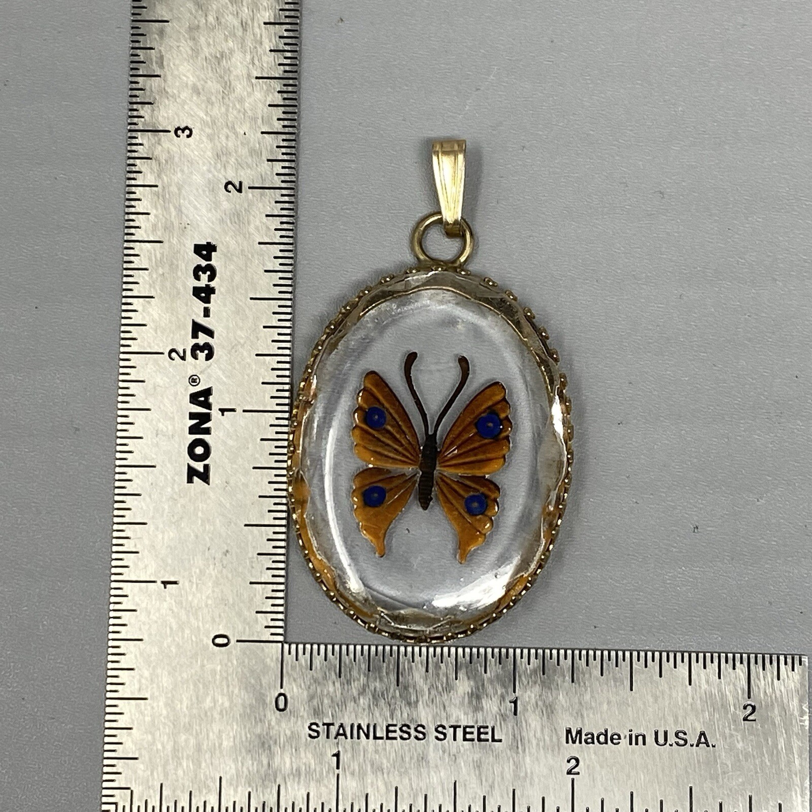 Pedant Lot of 5 Mixed Stone Glass Boho Artisan No Chain Quartz Heart Butterfly