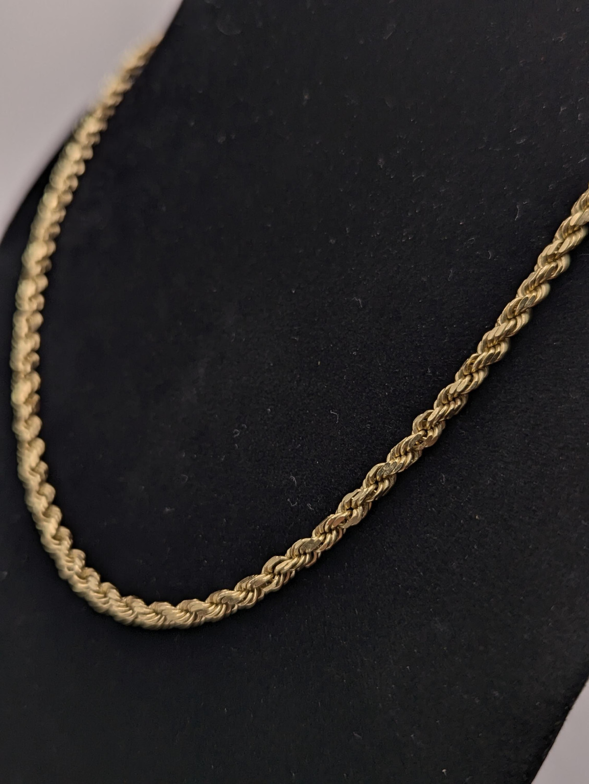 Heavy 14k Solid Gold 21gr 3.8mm Flat Specialty Rope Chain 18″ Necklace