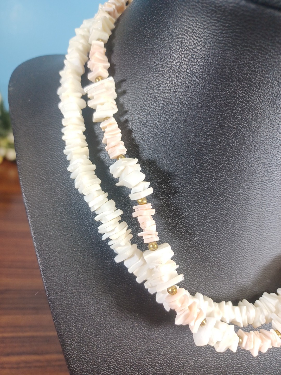 Hawaiian Faux Puka Shell Surfer Necklace Lot Of 2 Sea Beach Sand Sun Beauty
