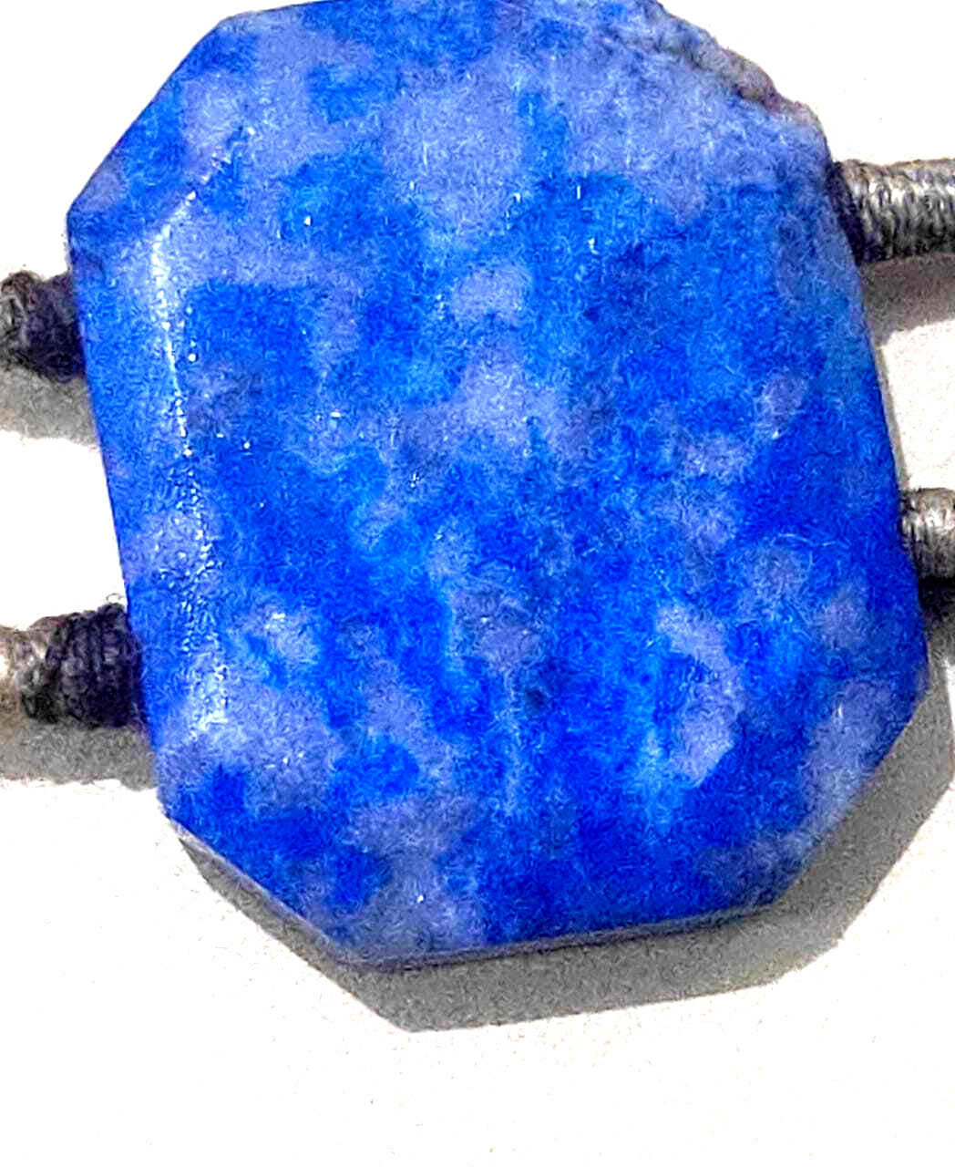 VINTAGE RARE ANTIQUE LAPIS LAZULI OPAQUE BLUE STONE CUT POLISHED 15 NO NECKLESS