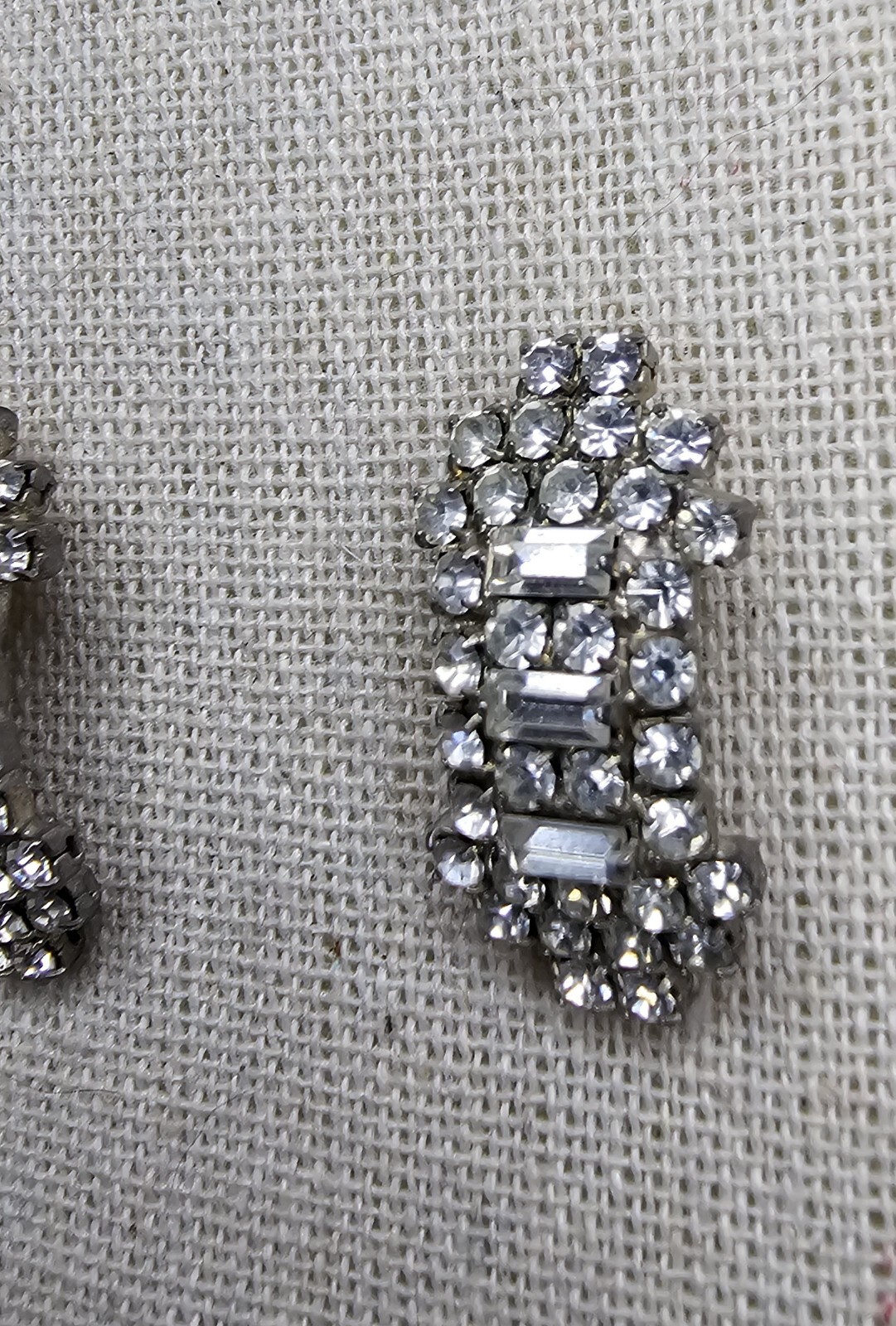VTG 1950S 60S COSTUME RHINESTONE SET EARRINGS Vintage Classic Post Studs