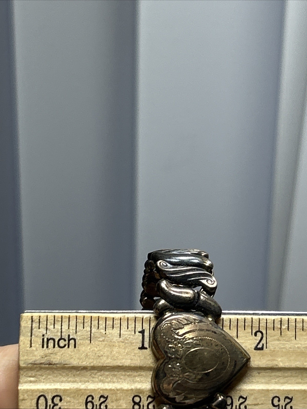 46. Vintage 1943 Speidel made Phoenix HEART Expansion Bracelet 5″-7 1/4″