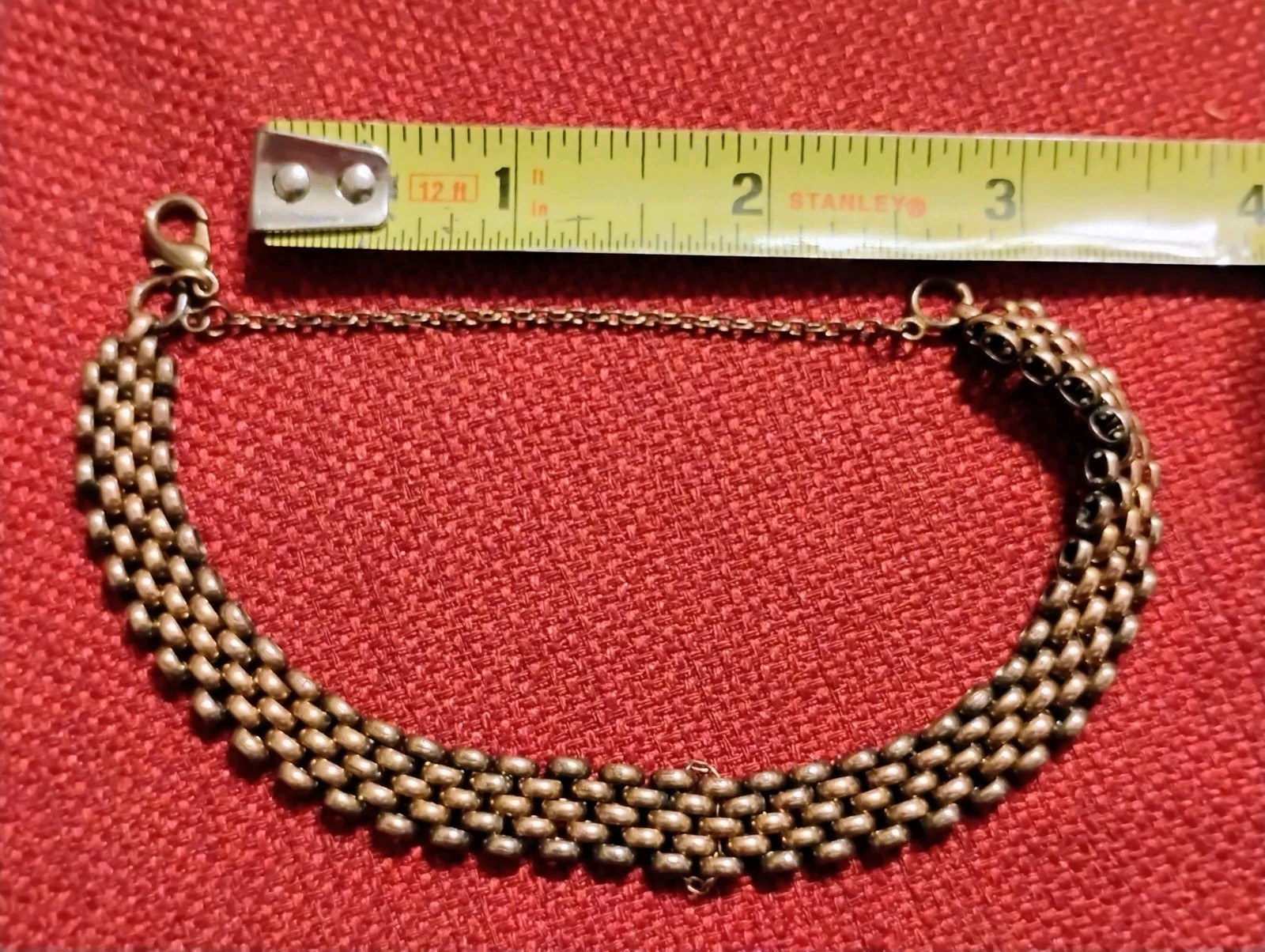 Vintage gold filled chain bracelet oval link, 7.5″ 20g unmarked *read