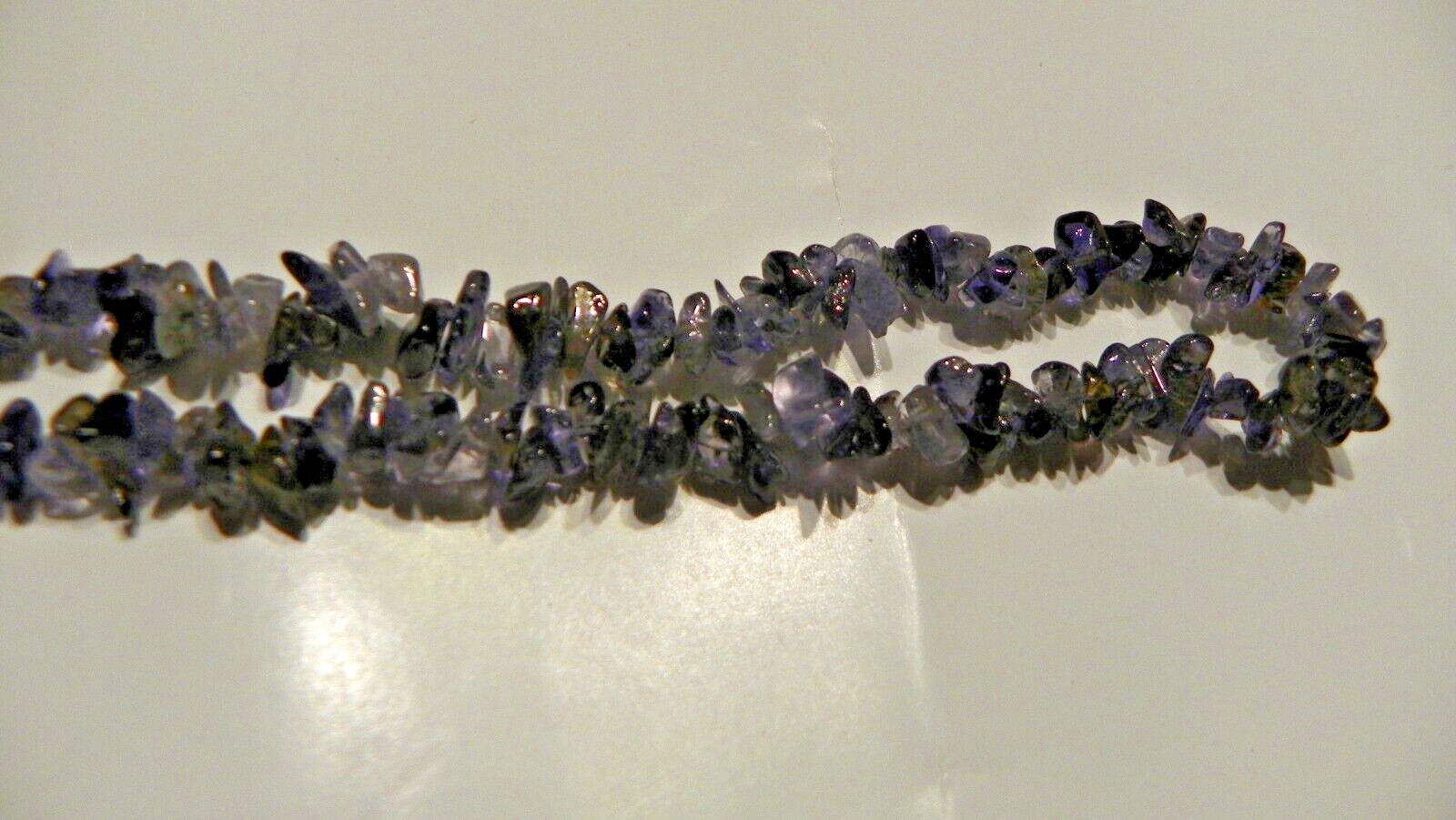 vtg purple iolite chip necklace 16.5”
