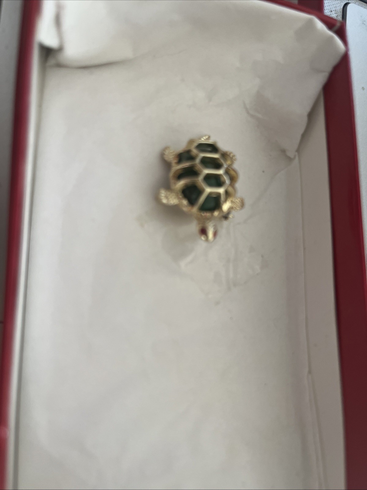 Golden Jade Turtle Pin
