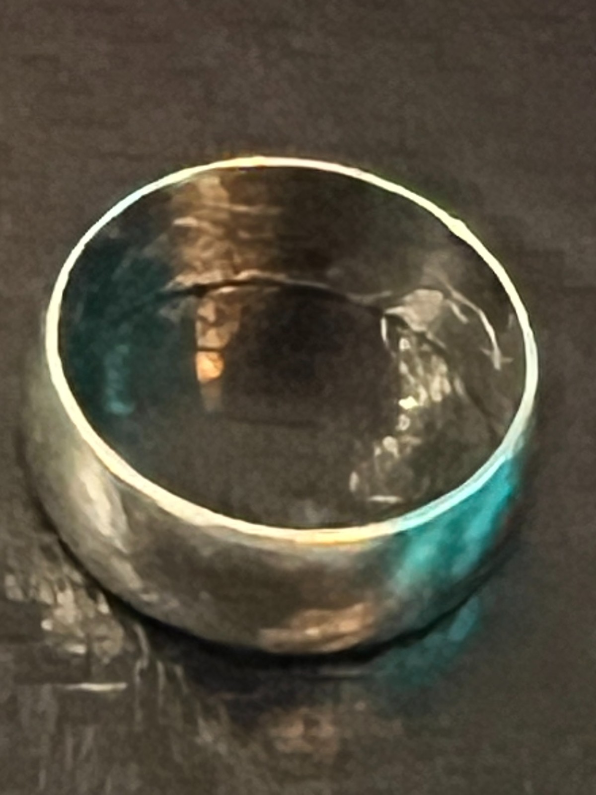 Vintage 80s 14k Gold Silver Heavy Solid Plain Wedding Ring 6.3g