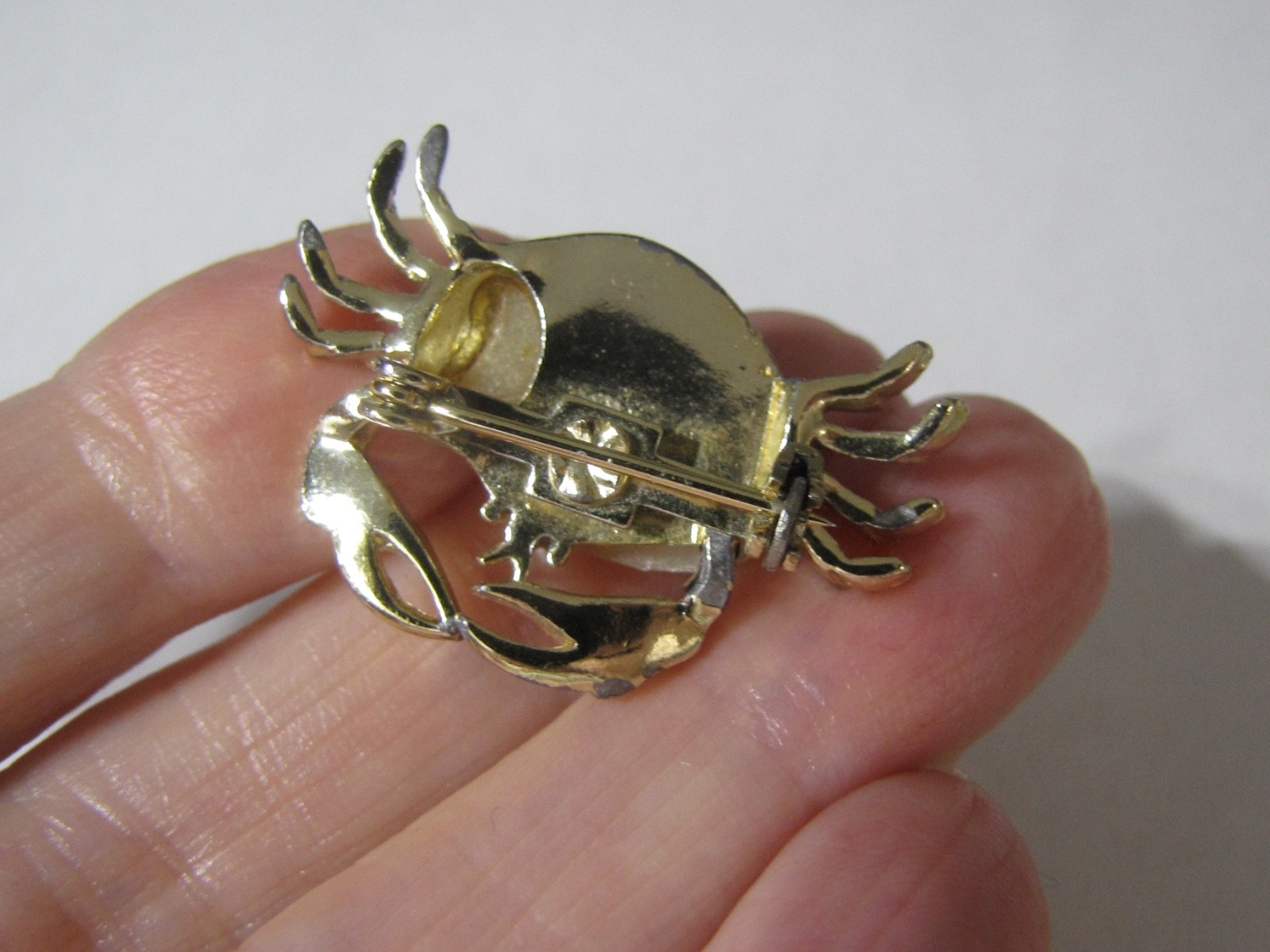 Vintage Crab Swordfish Pin Lot 4 Sea Life Mamselle Rhinestone Gold Silver Tone