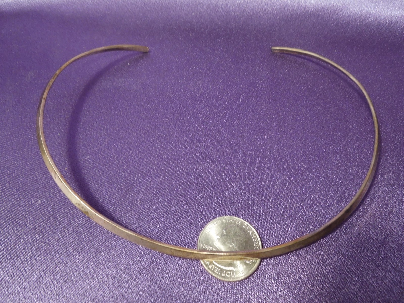Vintage DOMINIQUE DINOUART DDD Sterling Silver Collar Necklace, 20g Mexico