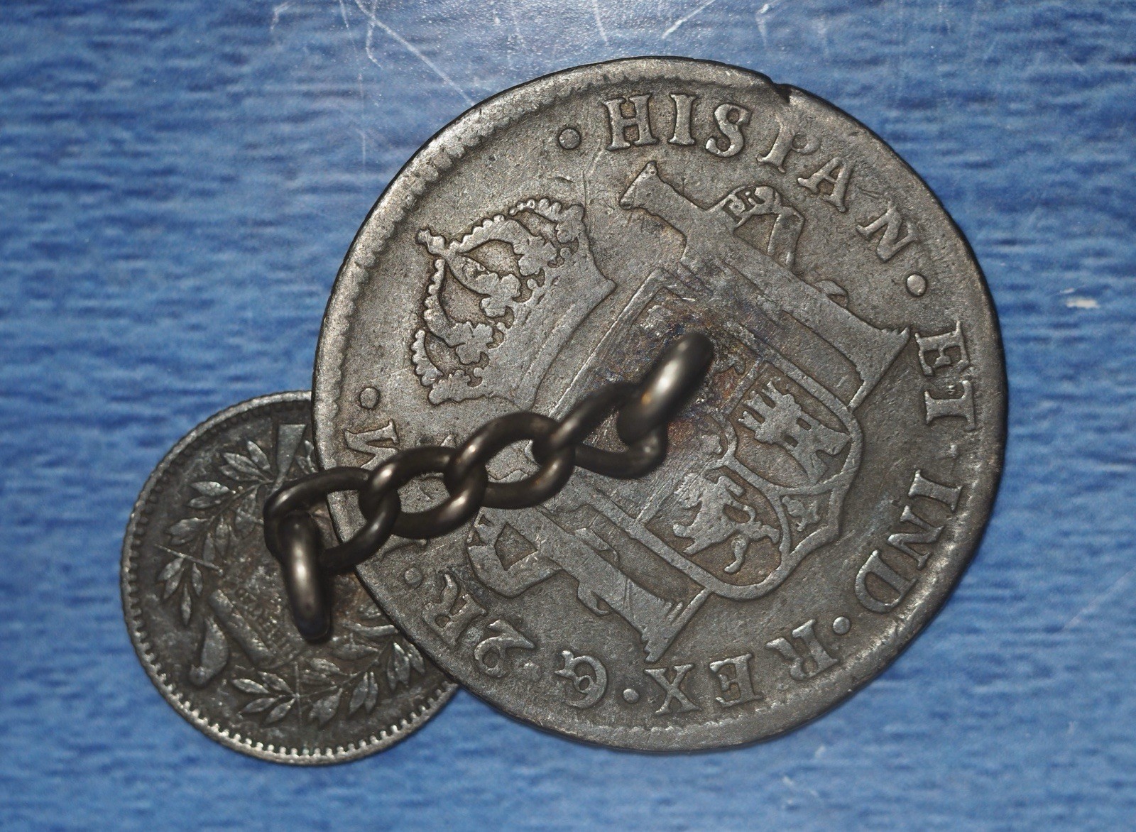 1821 Ferdin VII Dei Gratia And Republica De Guatemala 1/2 Real Cuff Link?Vintage