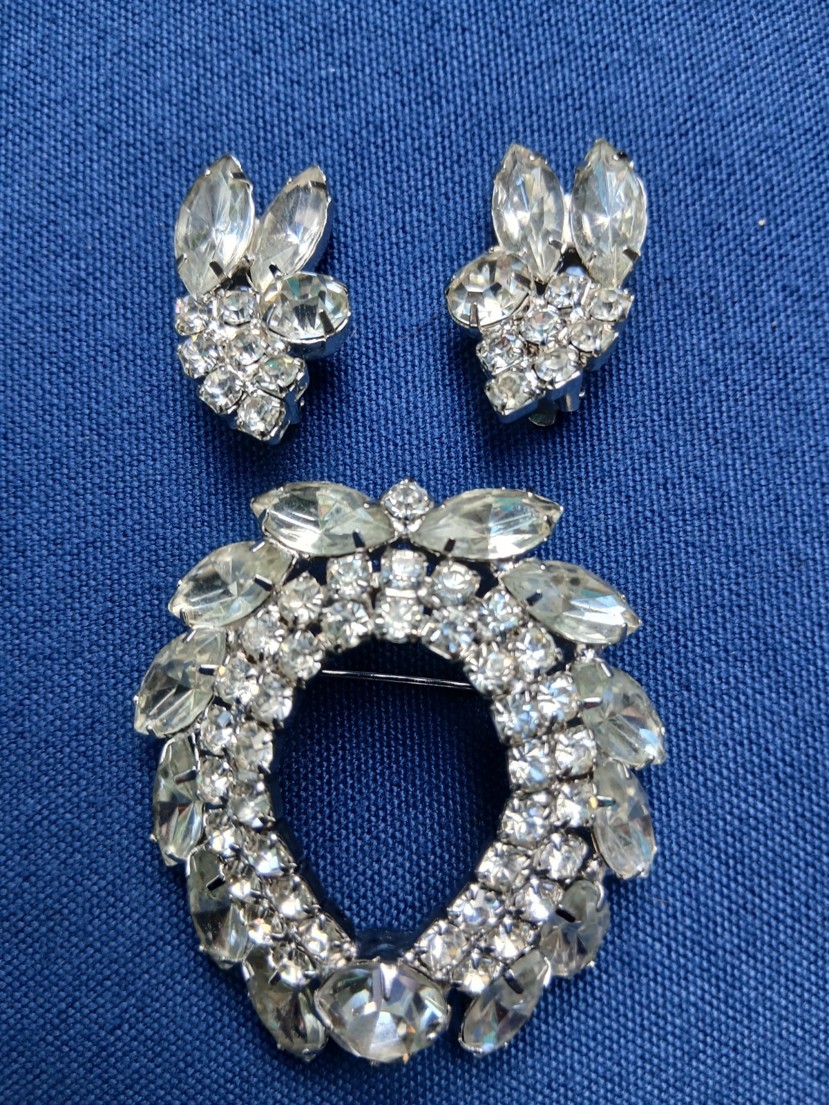 *Confirmed* Juliana Brooch And Earings Set In Clear Rhinestone #4130