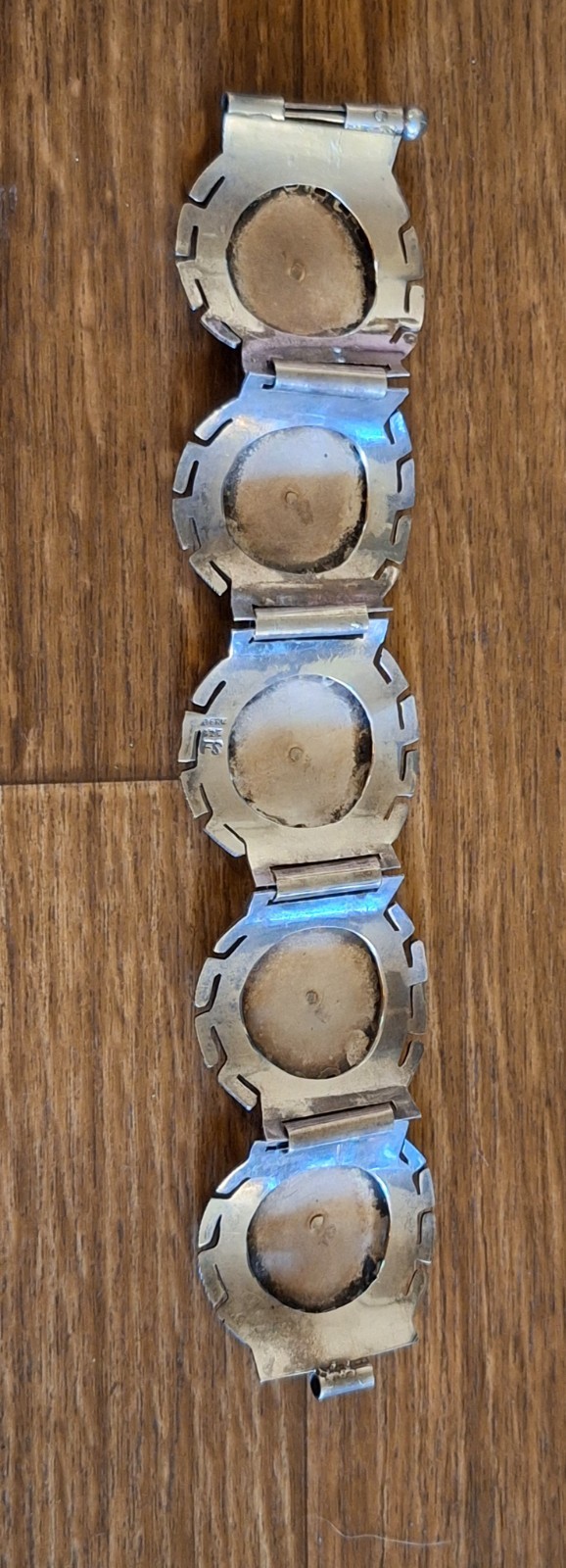 Vintage Estate Peru Sterling Silver Bracelet W/Mayan/Inca Panels! 7.25″ L! 44G!!
