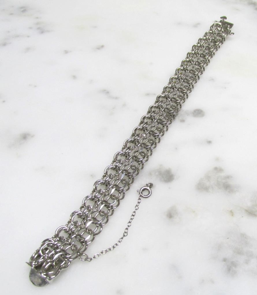 Elco Sterling Silver Starter Charm Bracelet ~ 7-1/2″ ~ 24grams ~ 5-C393