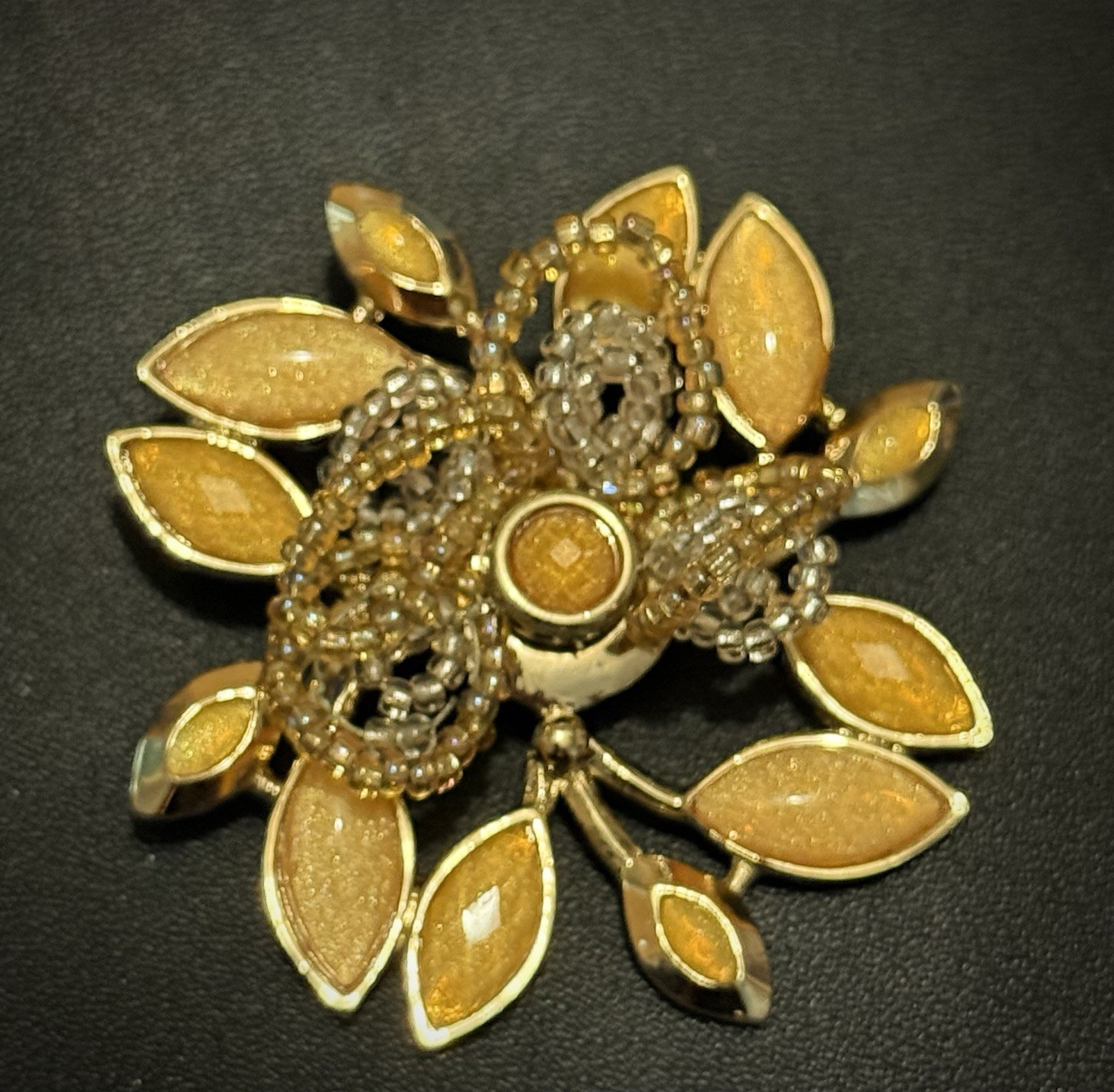 Vintage Brooch Lot 1950s–1980s Floral Bunny Leaf Coffee & Souvenir Pins