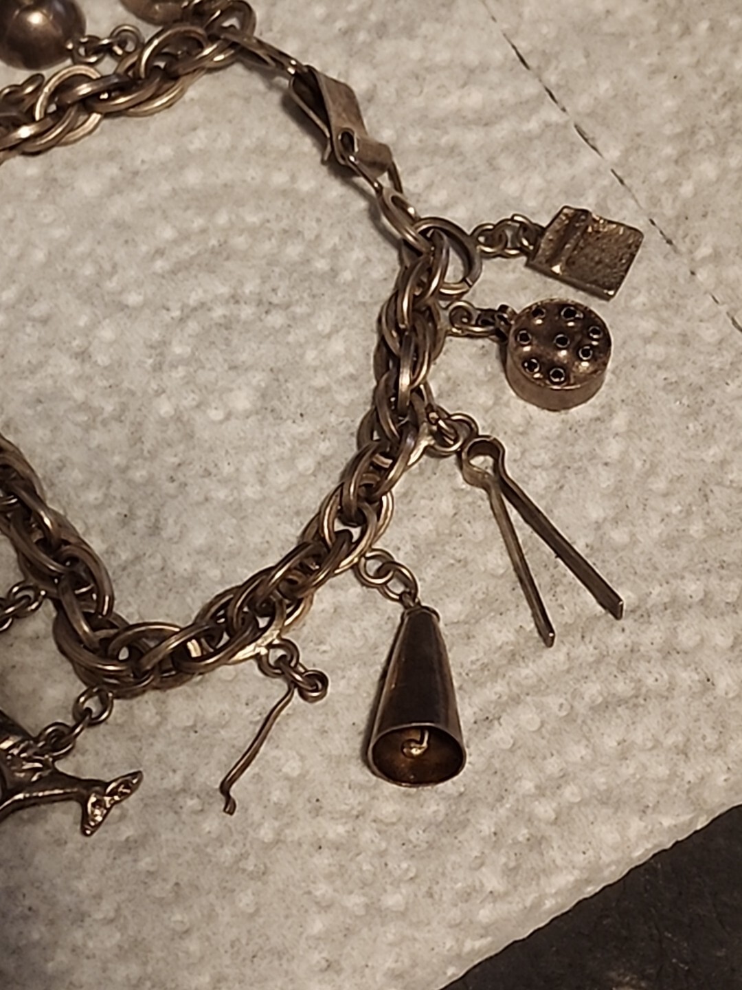 Sterling Silver Vintage Charm Braclet, Original Mexico Piece