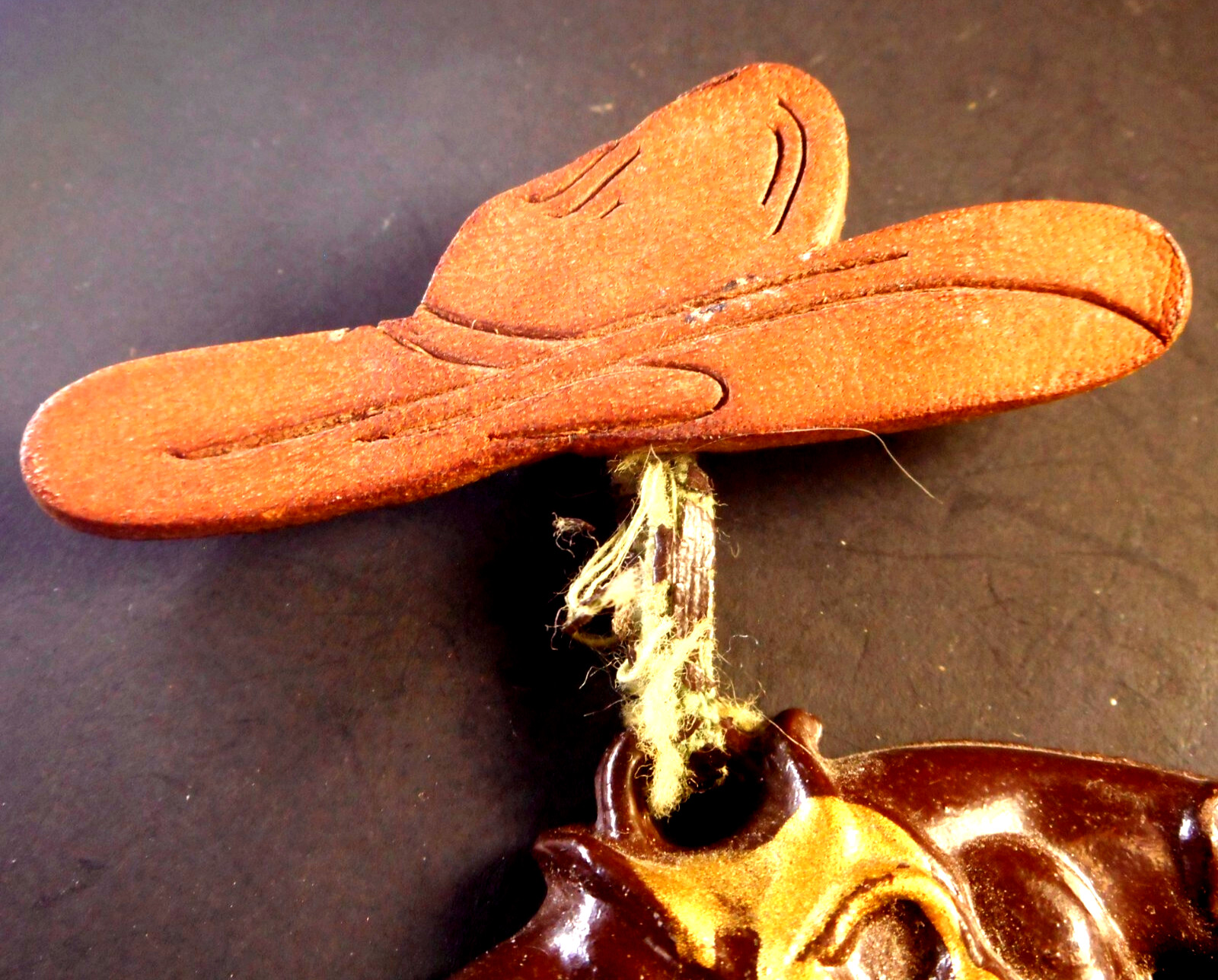 Vtg 2 Horse Brooches One Silvertone w Jockey One wood and Lucite Bucking Bronco