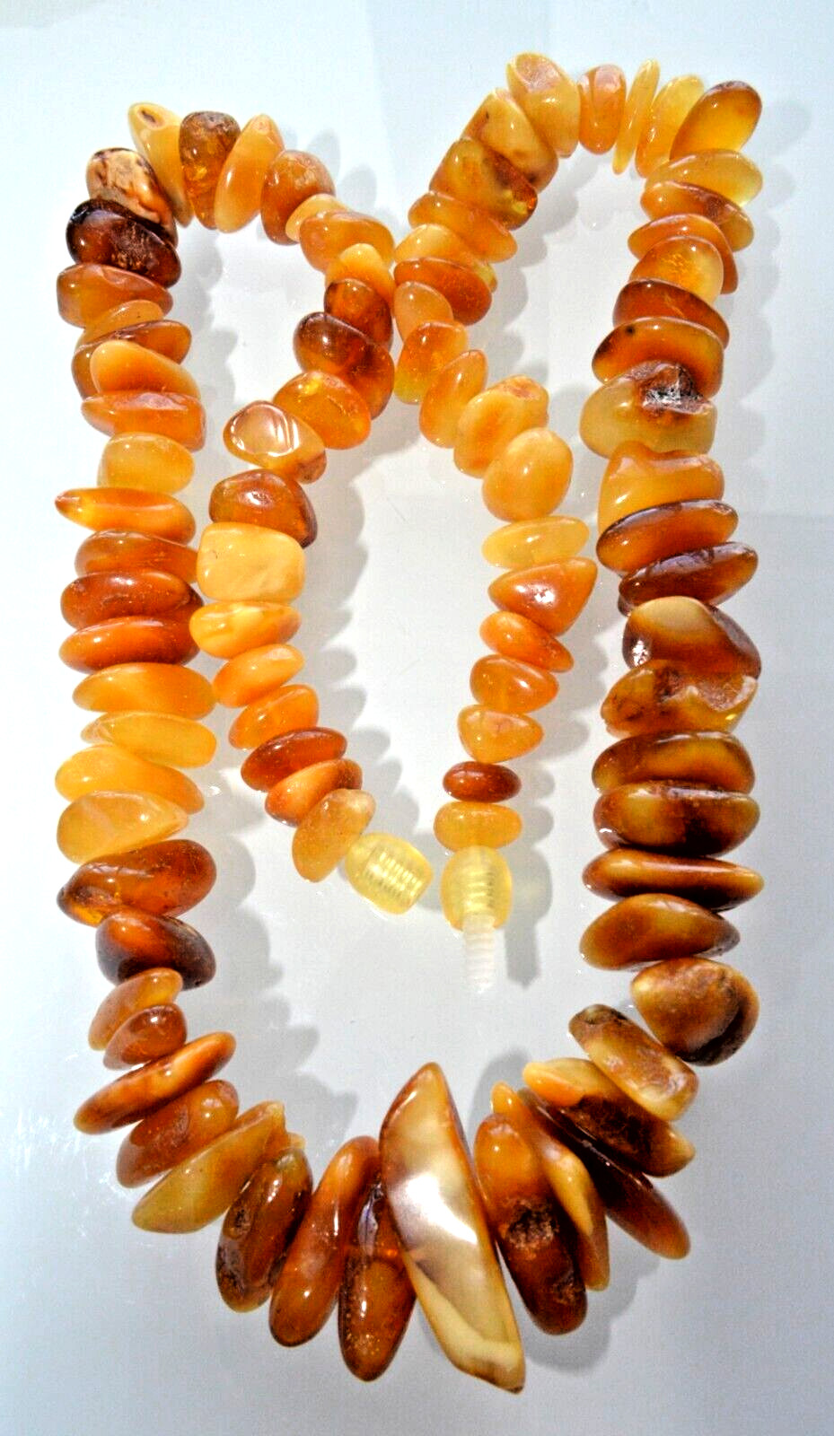 ✅49cm = 44gr RUSSIAN SOVIET BALTIC AMBER BEAD NECKLACE 琥珀 BRACELET STONE PENDANT