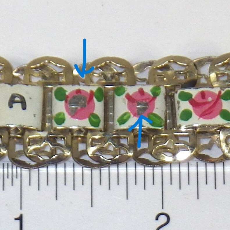 Orlando Florida gold tone hand painted souvenir bracelet Retro/Vintage 6.5″