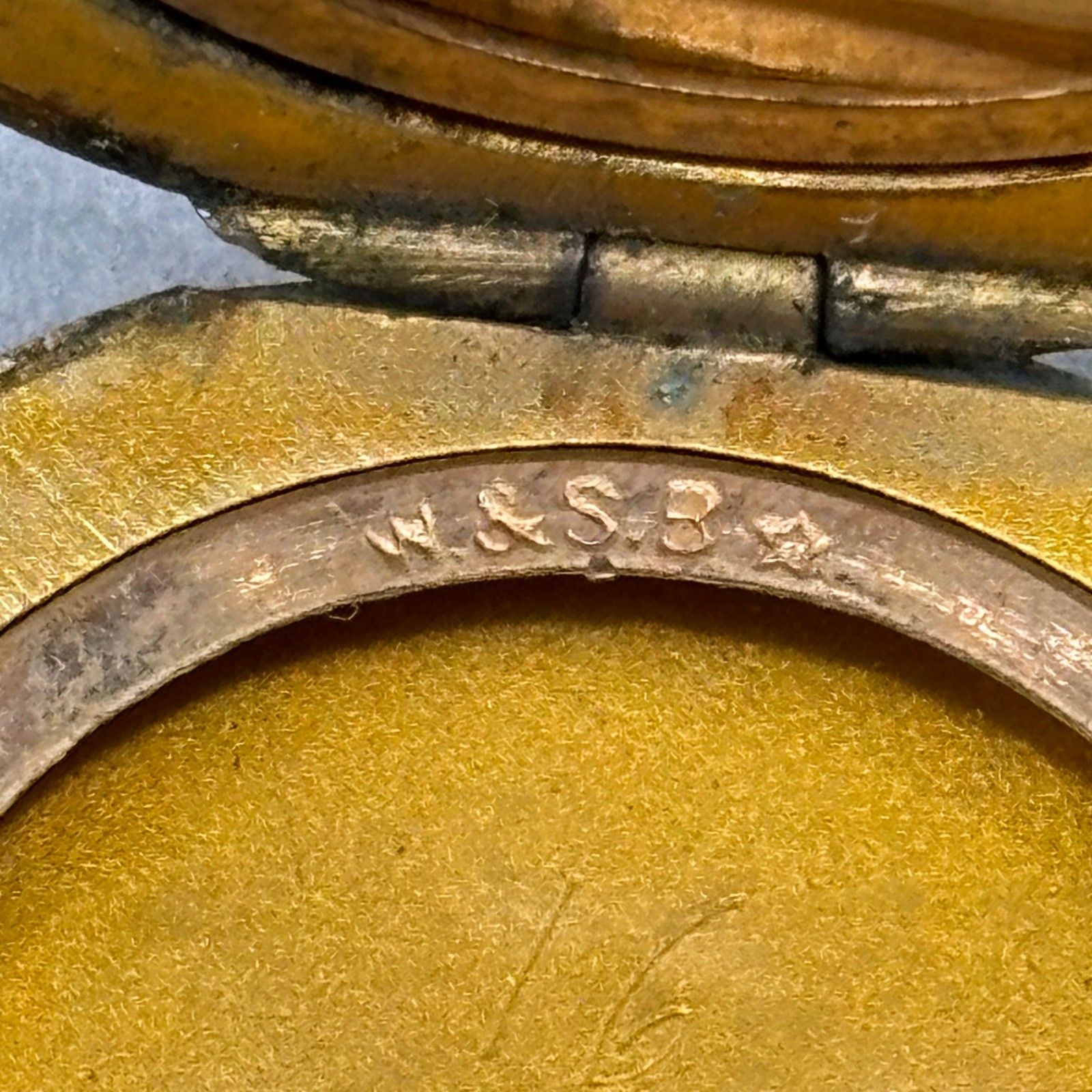 Antique W&SB Odd Fellows IOOF Gold Filled Locket Watch Fob Pendant MISSING BAIL