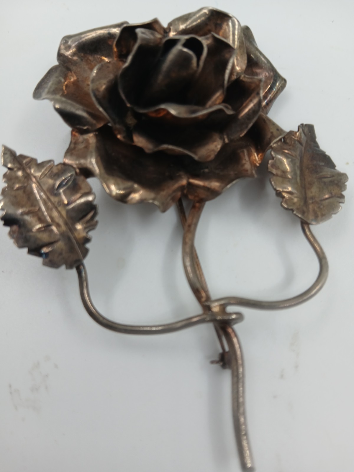 Vintage Copper Brass Flower Bangle Cuff Bracelet Boho Large
