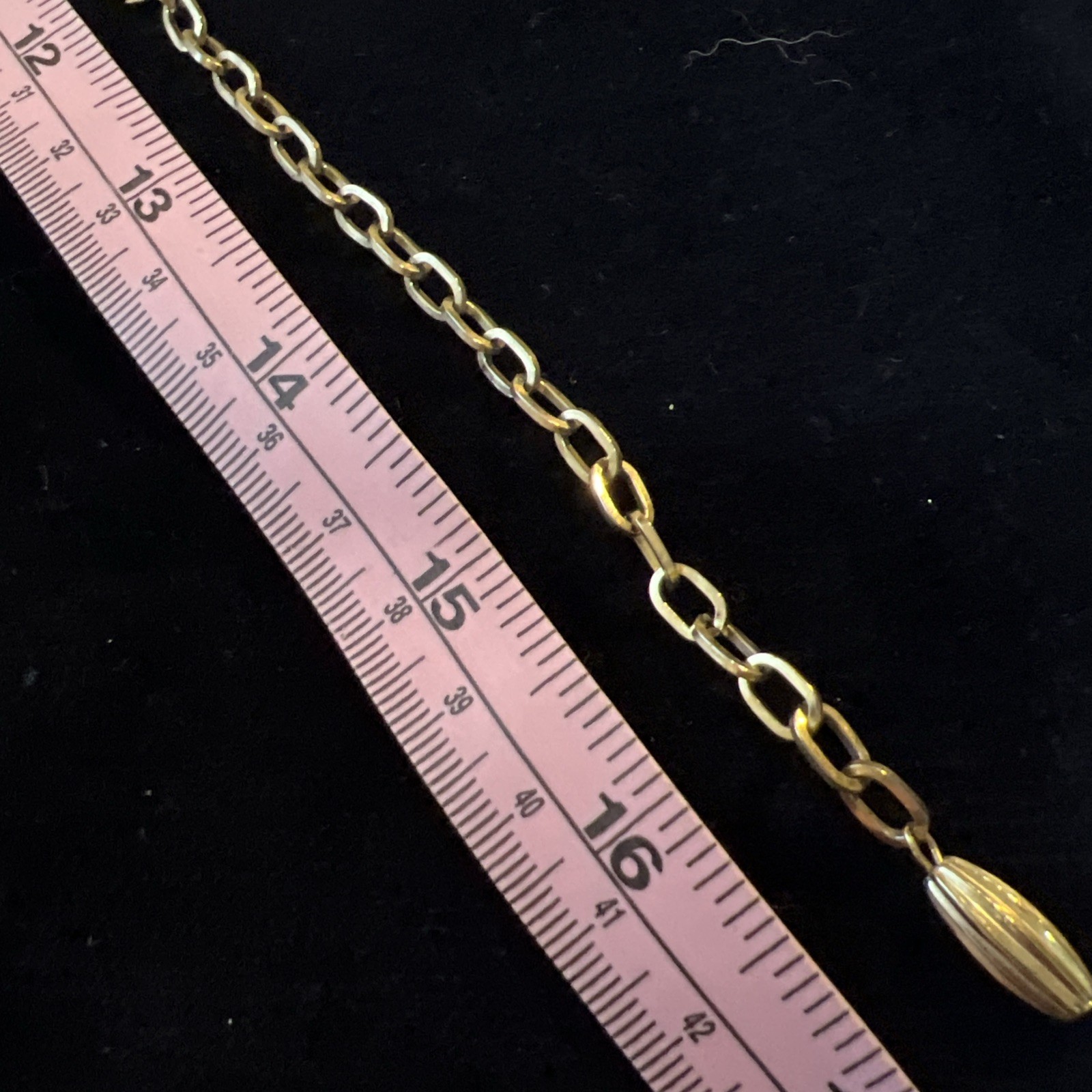 Vtg Pink Moonglow Lucite Thermoset Gold Tone Choker Necklace 15-17”