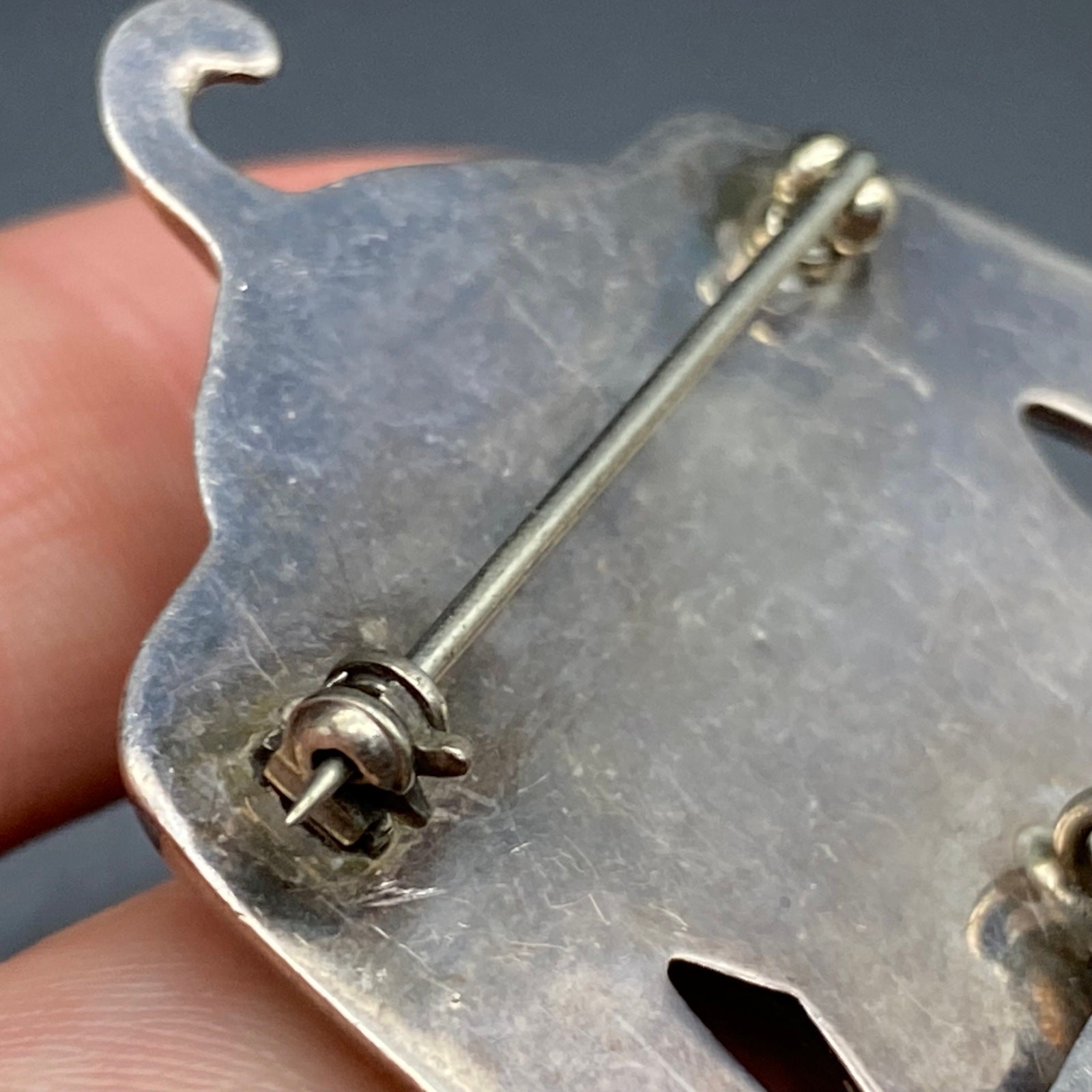 Vintage Mexico Lady Suit Movable Dress Sterling Silver Pin Brooch