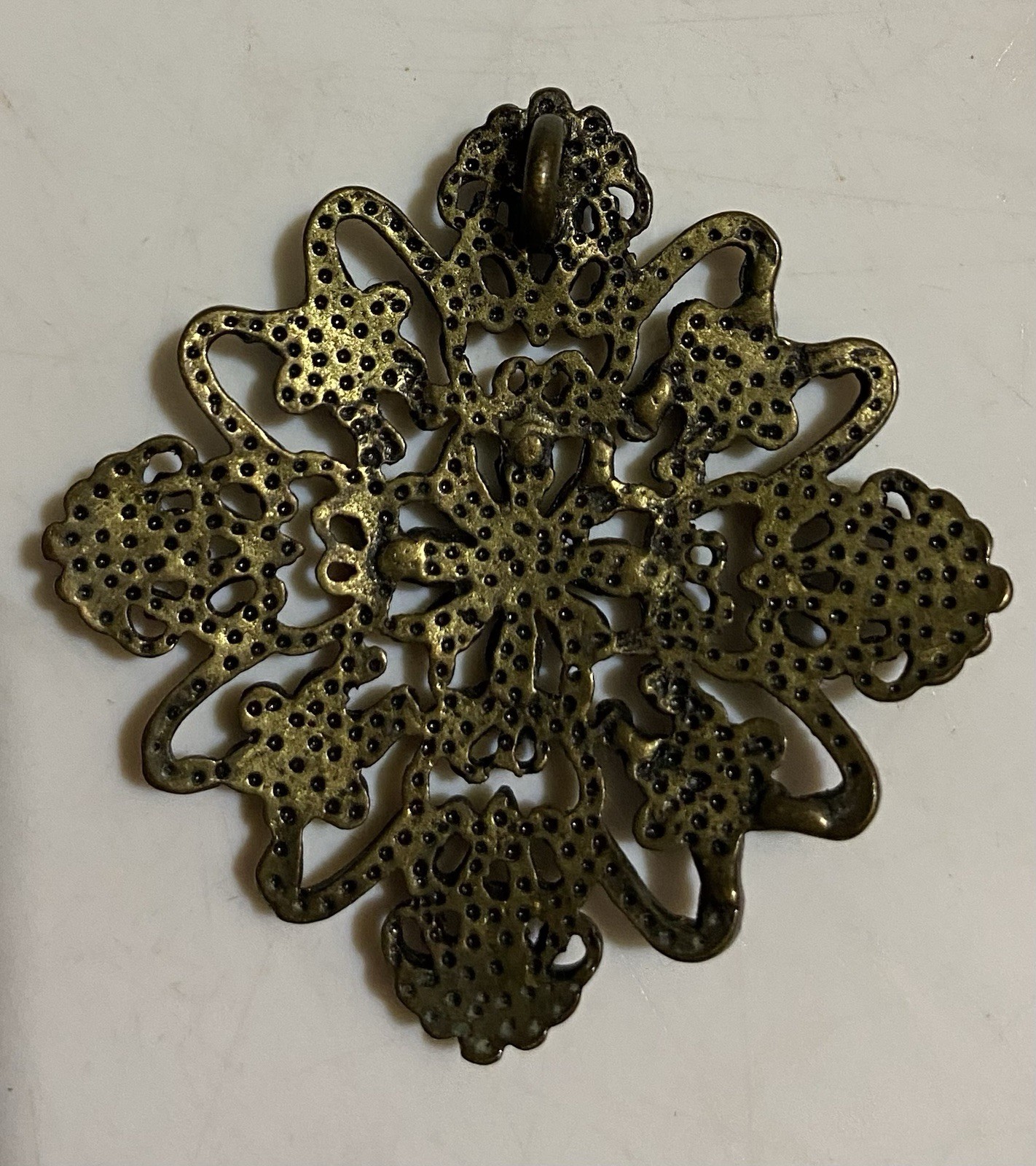 DIY Vintage Victorian Style Pendants Abalone Crystal Pearl Approximately 1.5-2”