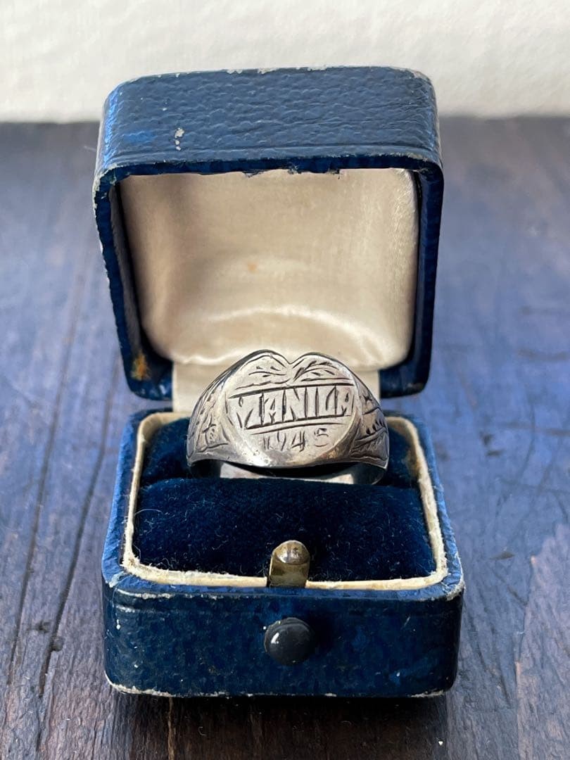 1945 Souvenir Ring Vintage Sweetheart Jewelry WWII Manila Collectible