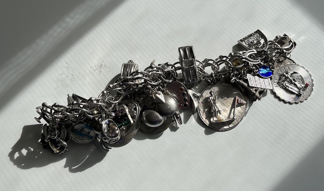 Vintage Original Sterling Silver Charm Bracelet – 37 Charms, 150 Grams