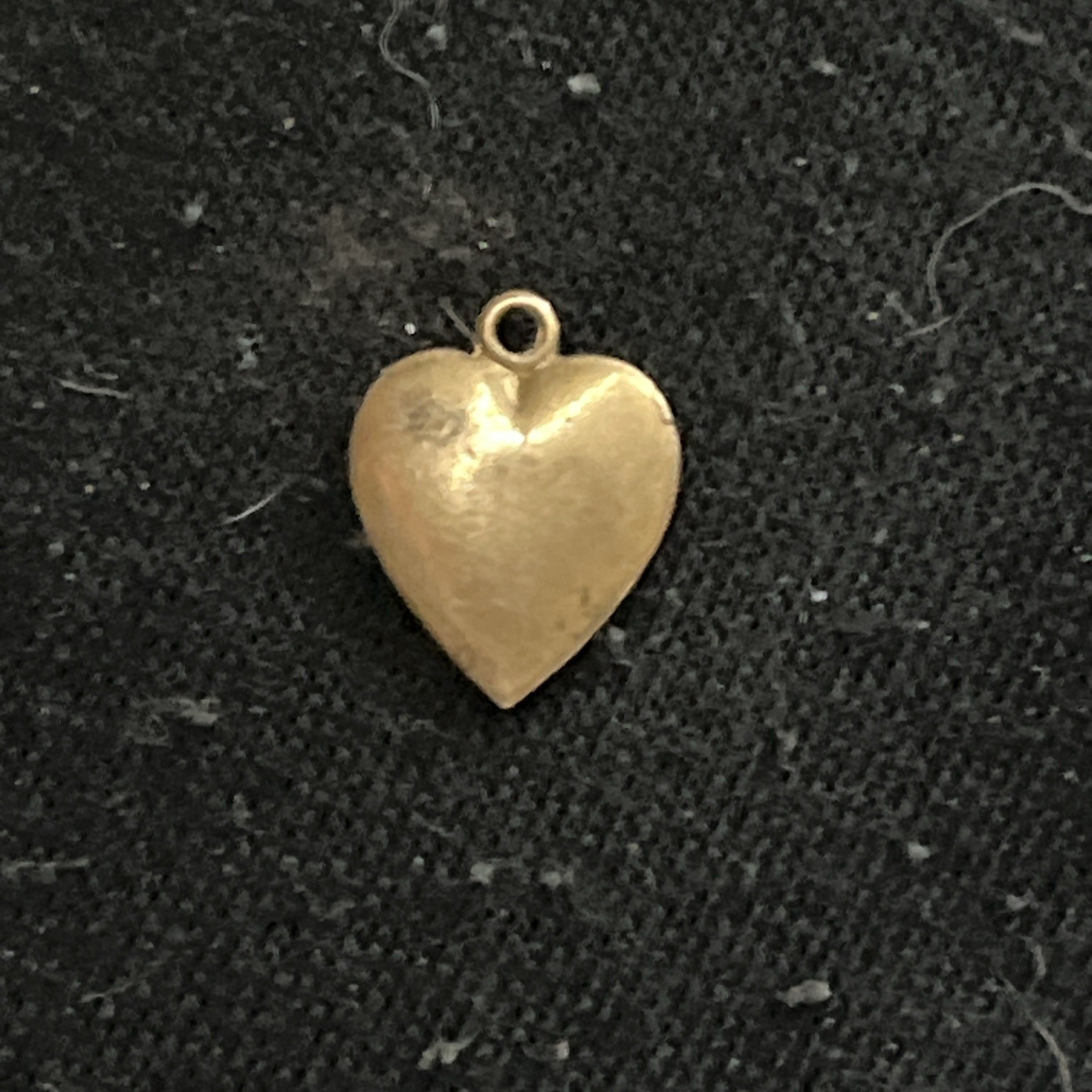 Antique Victorian Edwardian Stamped Brass Puffy Hearts Pendants