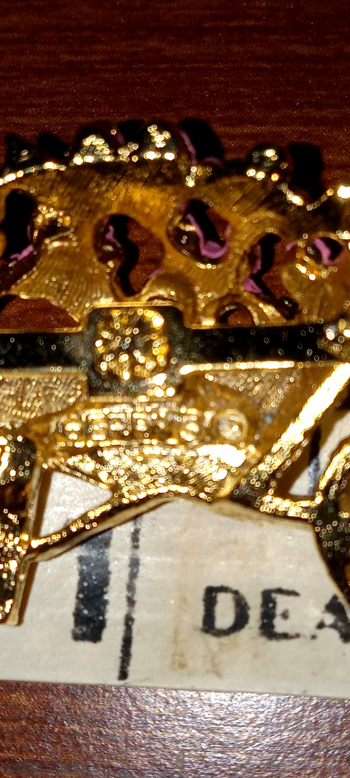 GERRY’S* BROOCH Gold Tone Wheelbarrow with Pink Flowers