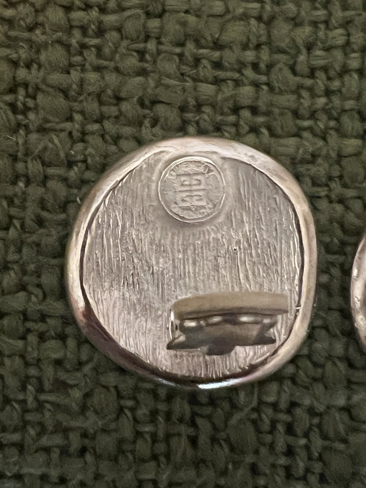 Vintage 80s Givenchy Clip On Earrings 4G Logo OLD MONEY Signed Satin Silver Tone