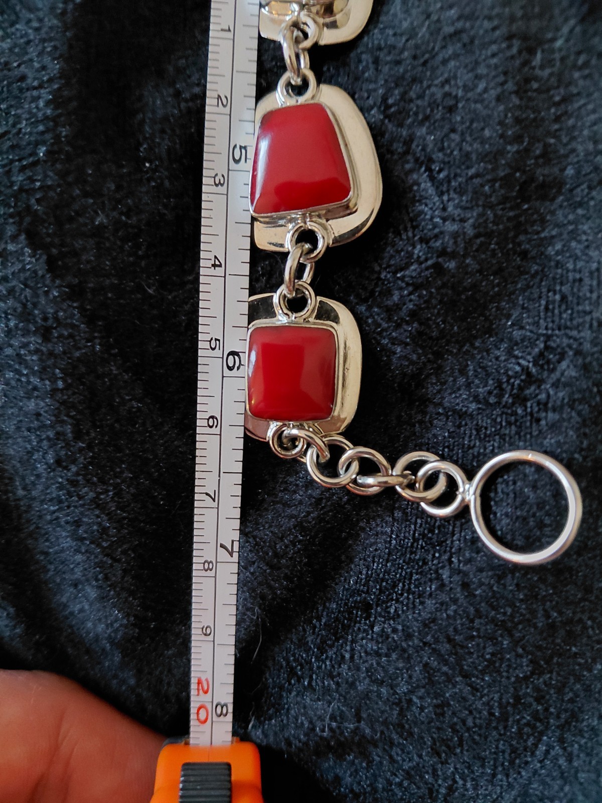 Taxco Vintage Signed ATI Mexico Sterling Silver Red Jasper Bracelet And Ring Set