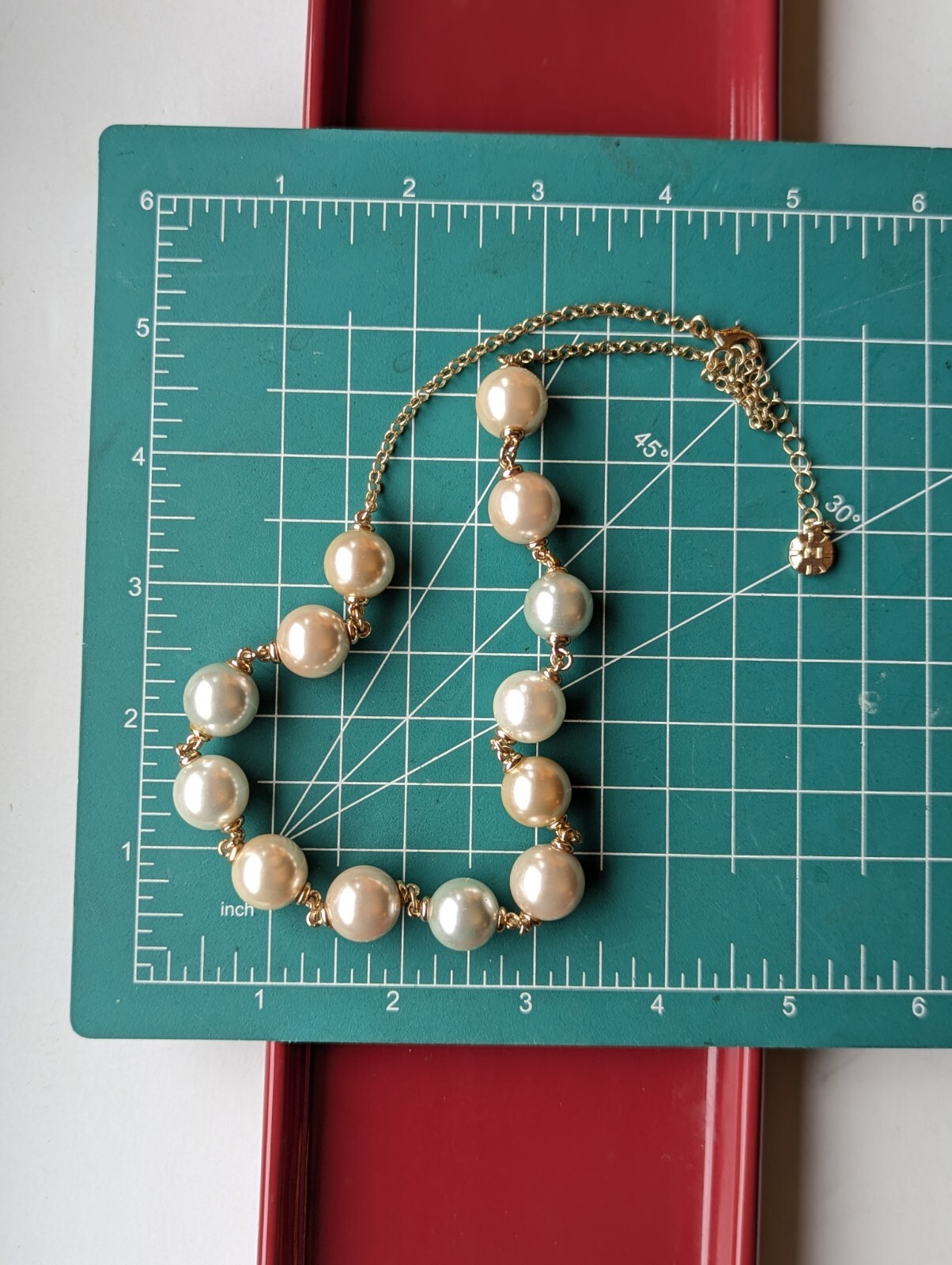 Classic MONET Chunky Multi Color Faux Pastel Pearl Choker 16″ Necklace