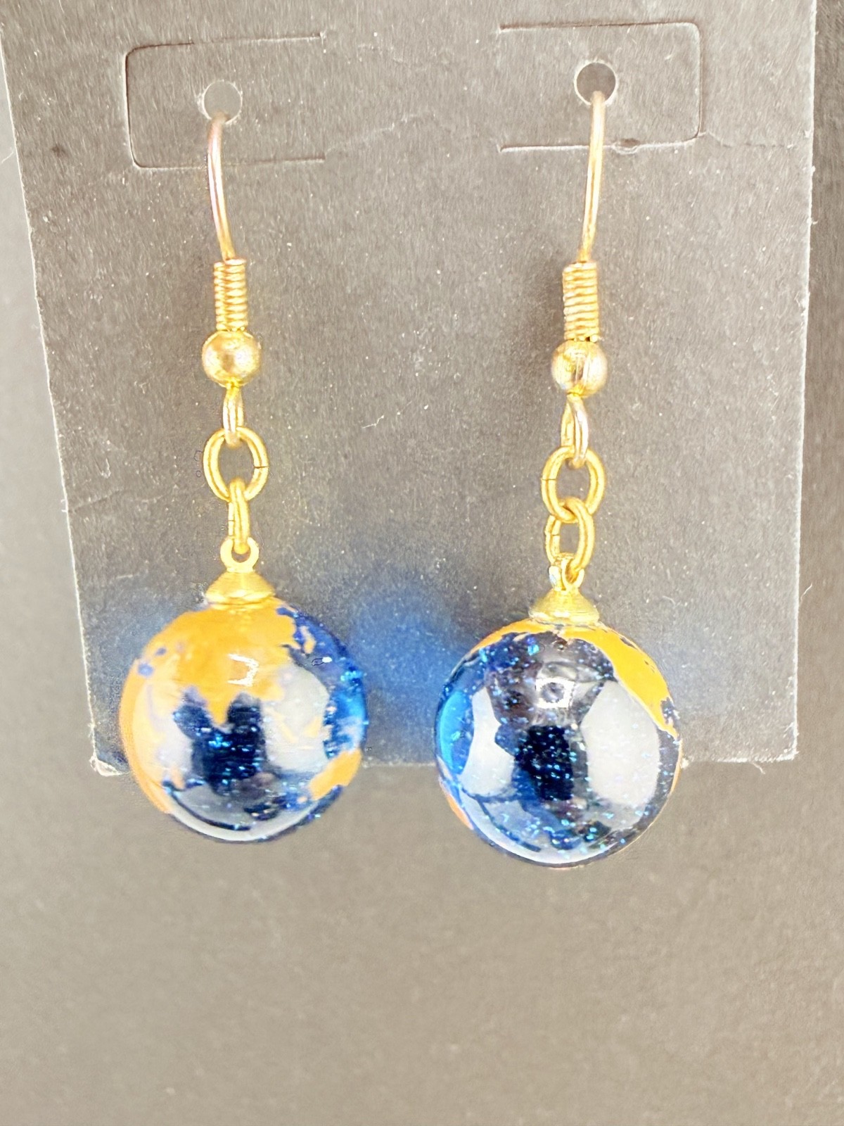 Vintage Pierced Earrings Lot 4 Pair Globe Armadillo Person