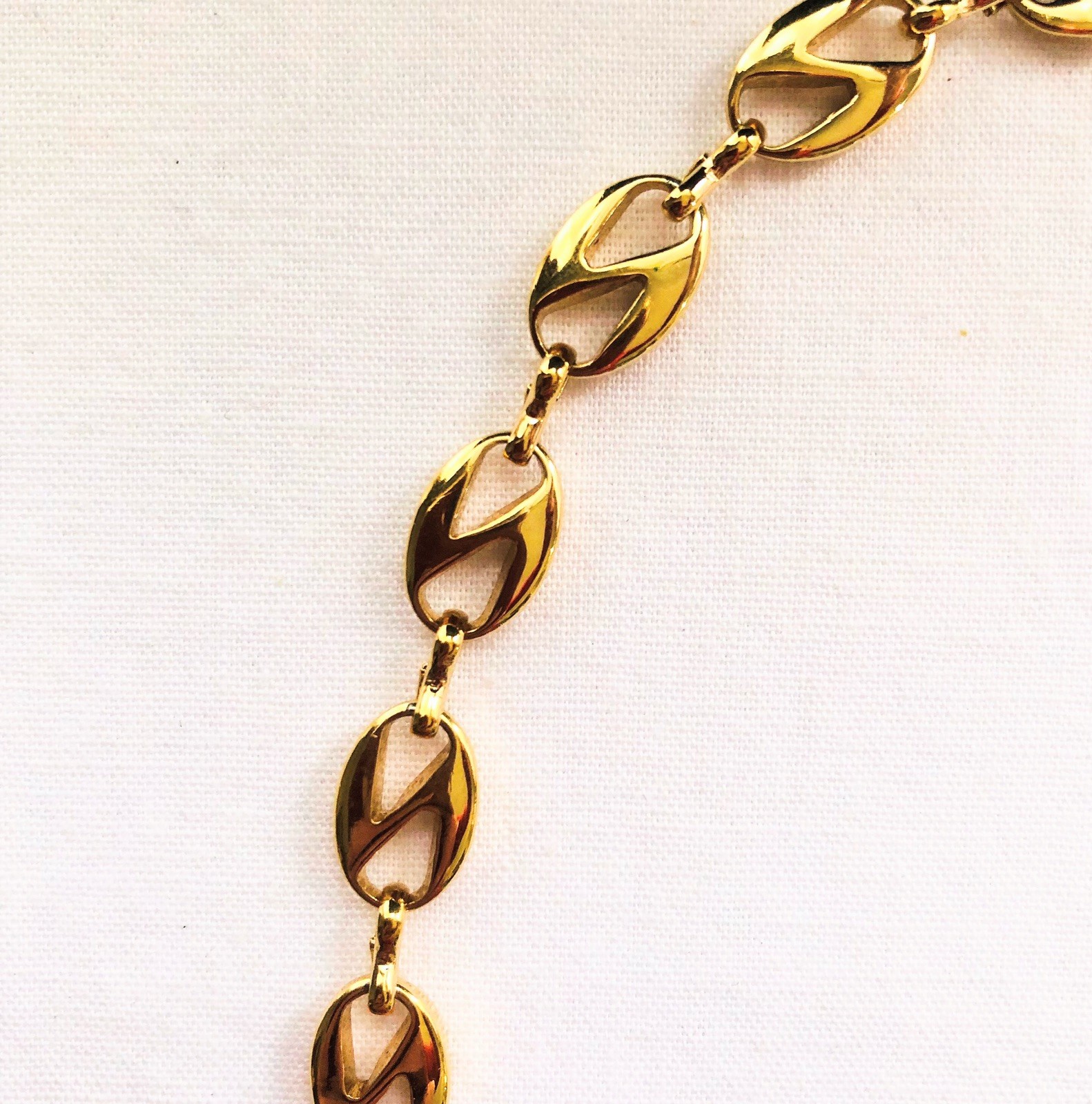 Mariner Anchor Chain Necklace Vintage Signed Classic Preppy Jewelry Gift 34”