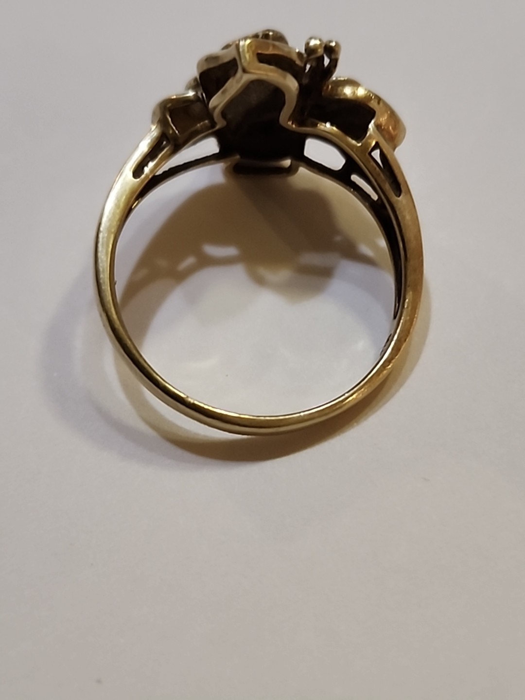 Vintage Estate 10K Yellow Gold 0.35TCW Diamond Butterfly Ring Size 9. B-1