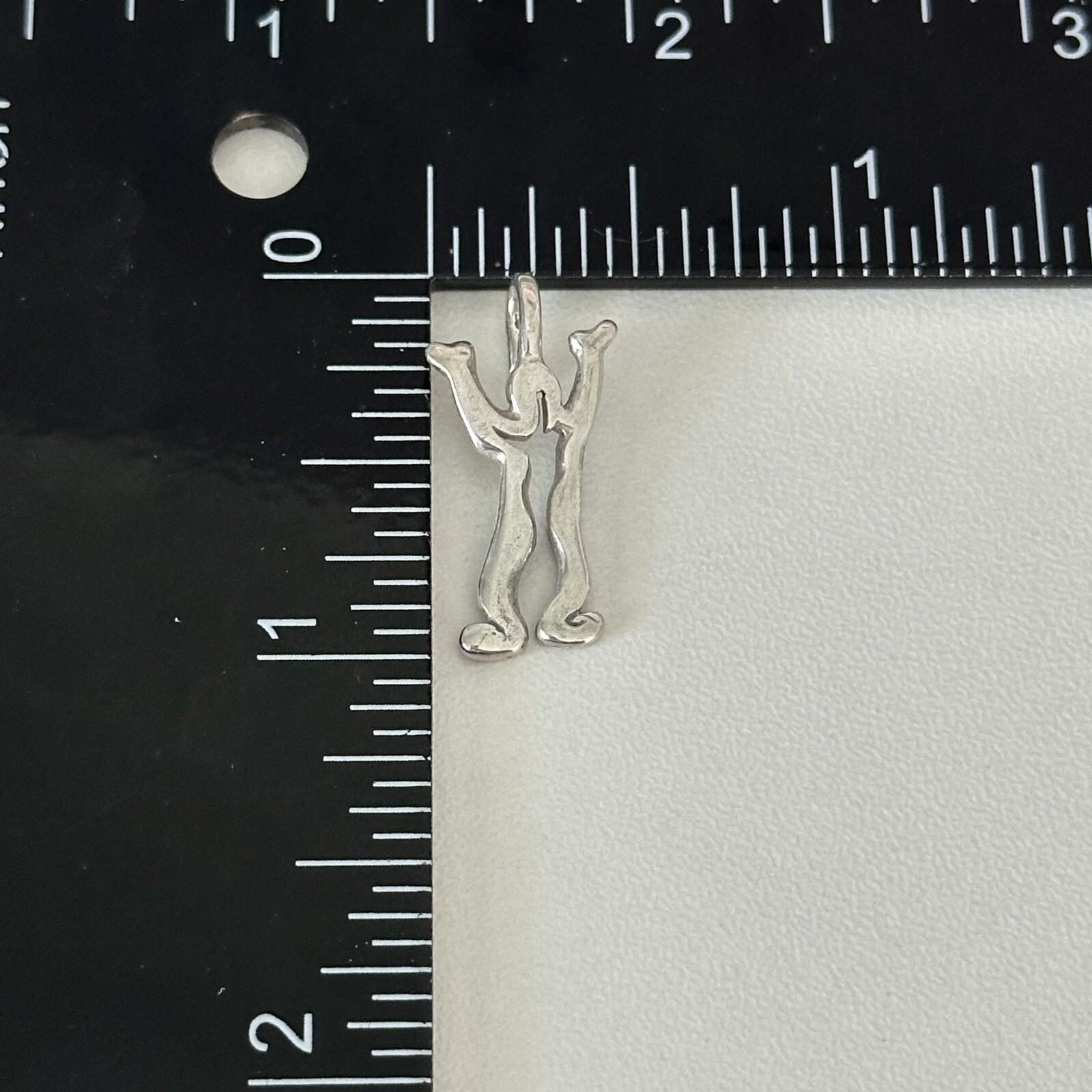 Vintage 925 Sterling Silver I Will Praise Figure Person Charm Pendant