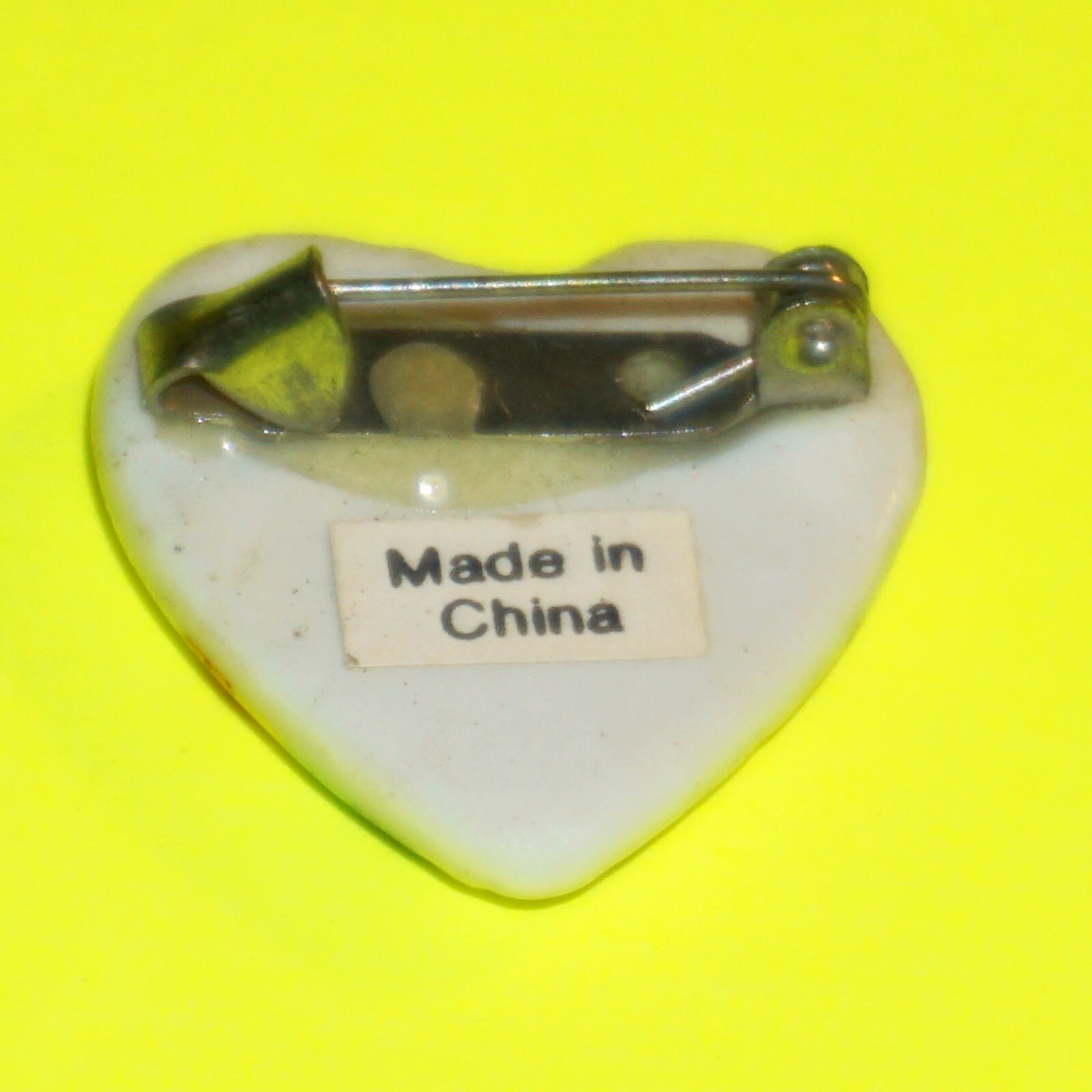 Rainbow Heart Pins on White Vintage 80’s Pick Name Retro Girls Names Hat Bag Etc