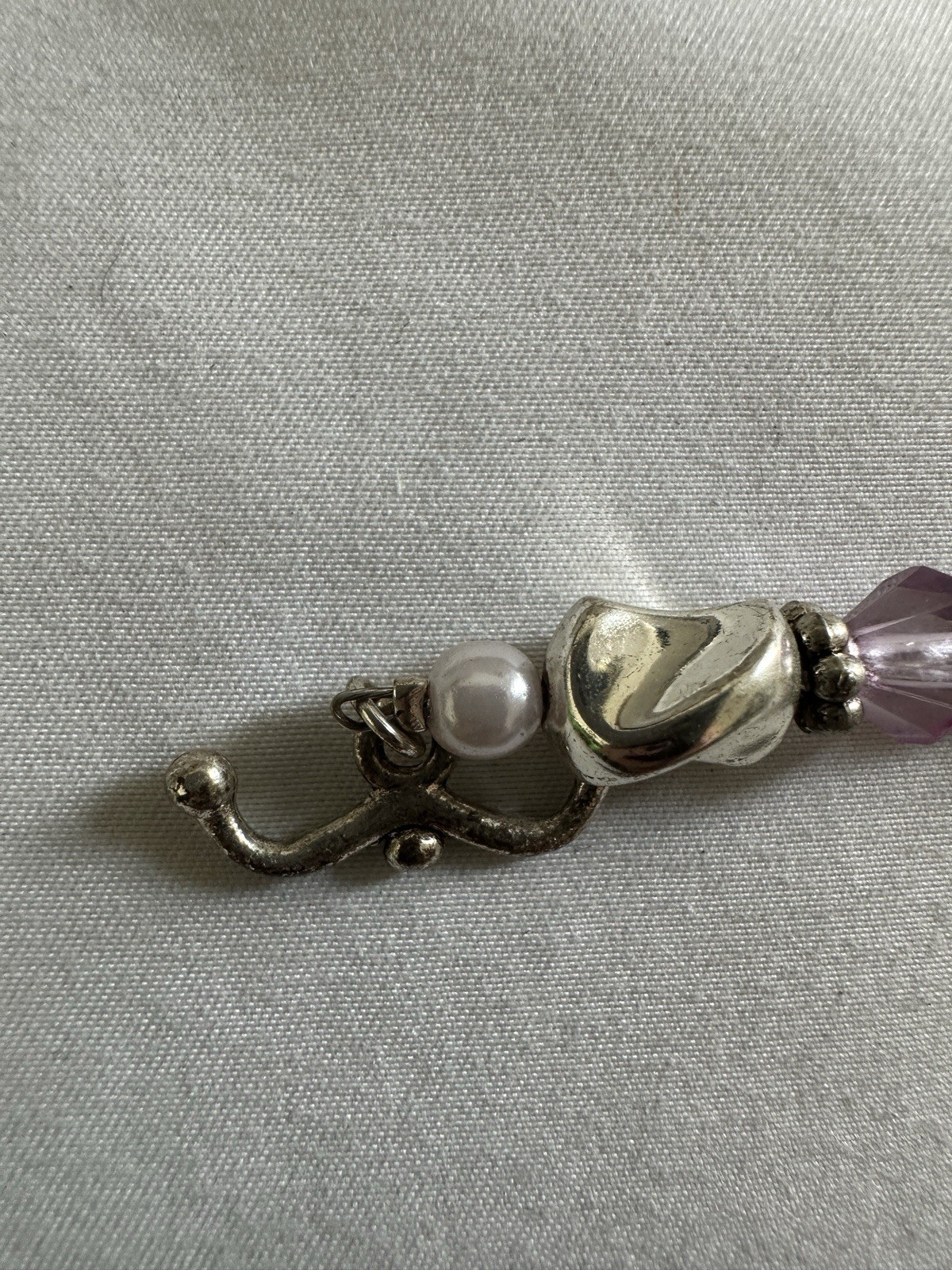 Vtg Sister Friend Forever Bracelet Faux Pearl Floral Filigree Heart Charm Rose