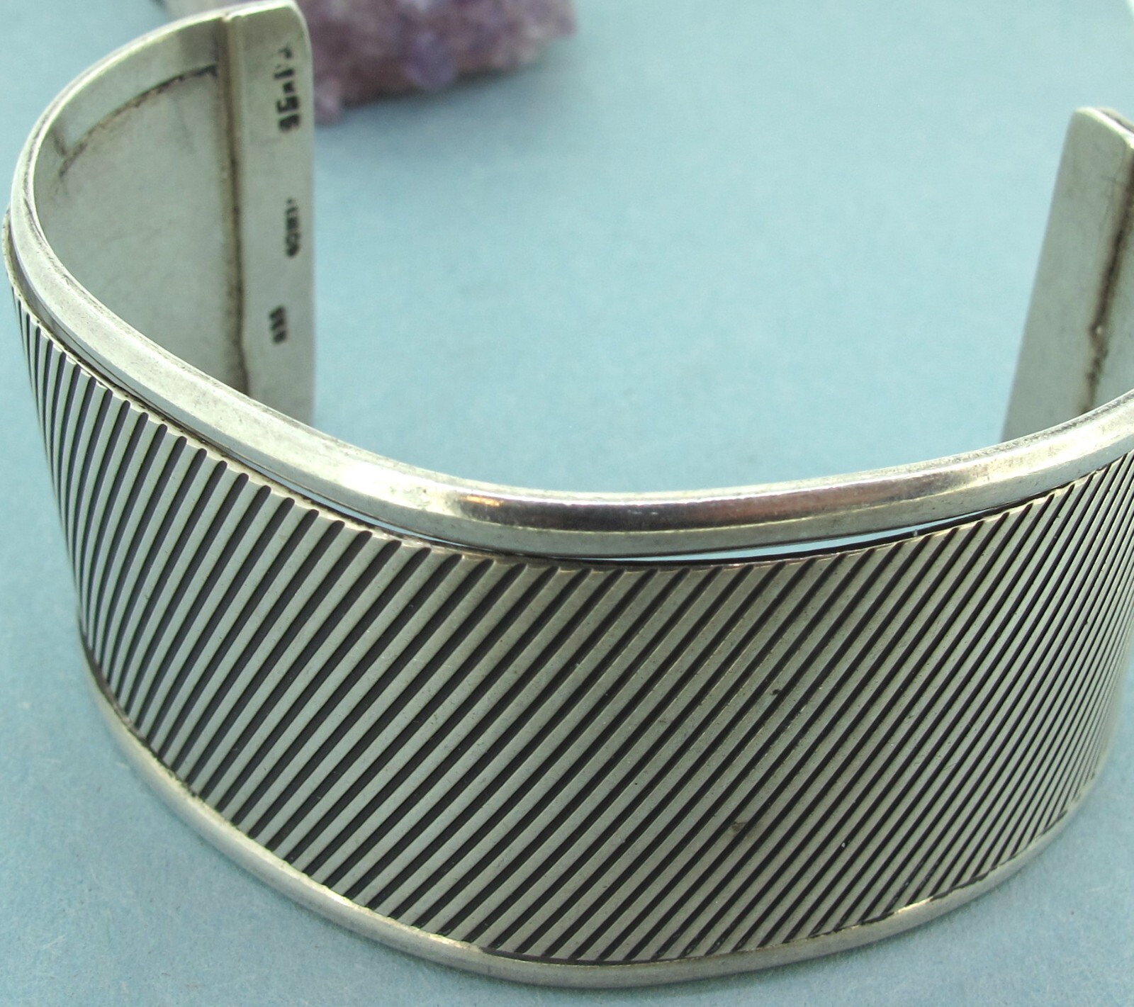 Mexico TJ-56 Handmade Bangle 39mm Bracelet Sterling Silver Size 8 inch