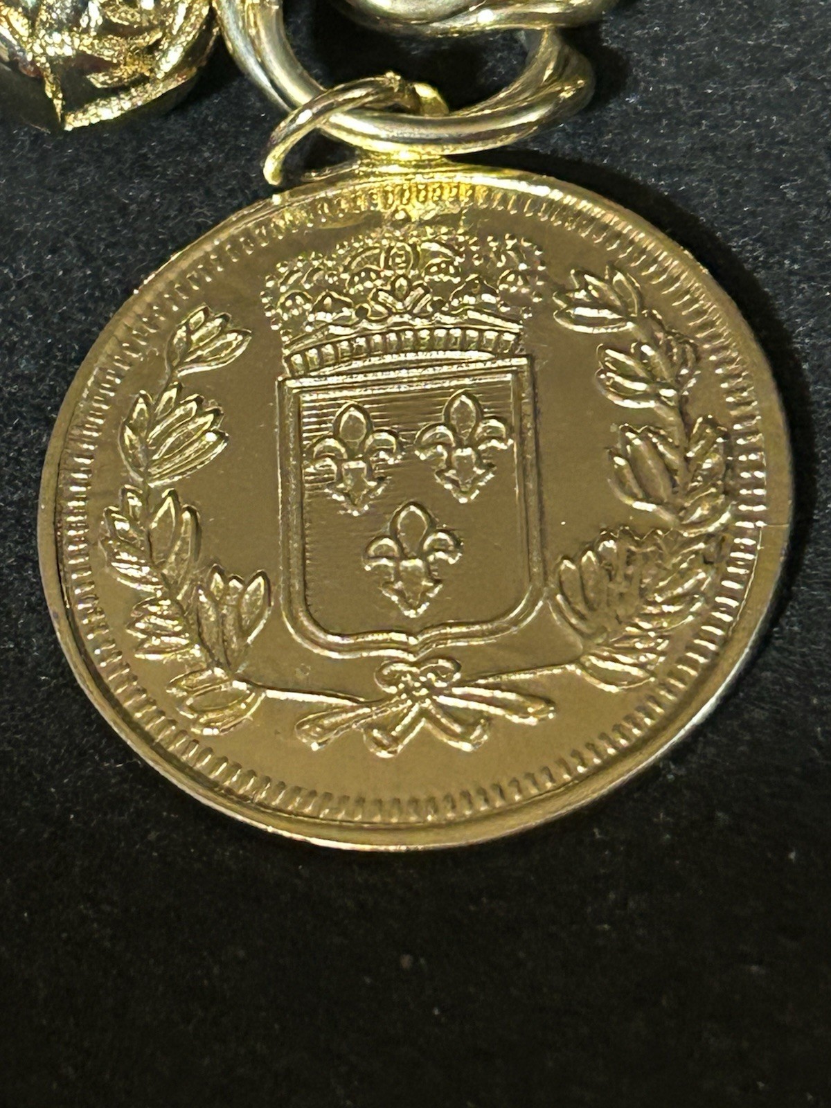 Vintage Coin Charm ￼Necklace Alexander The Great Double Link Curb Chain 24″